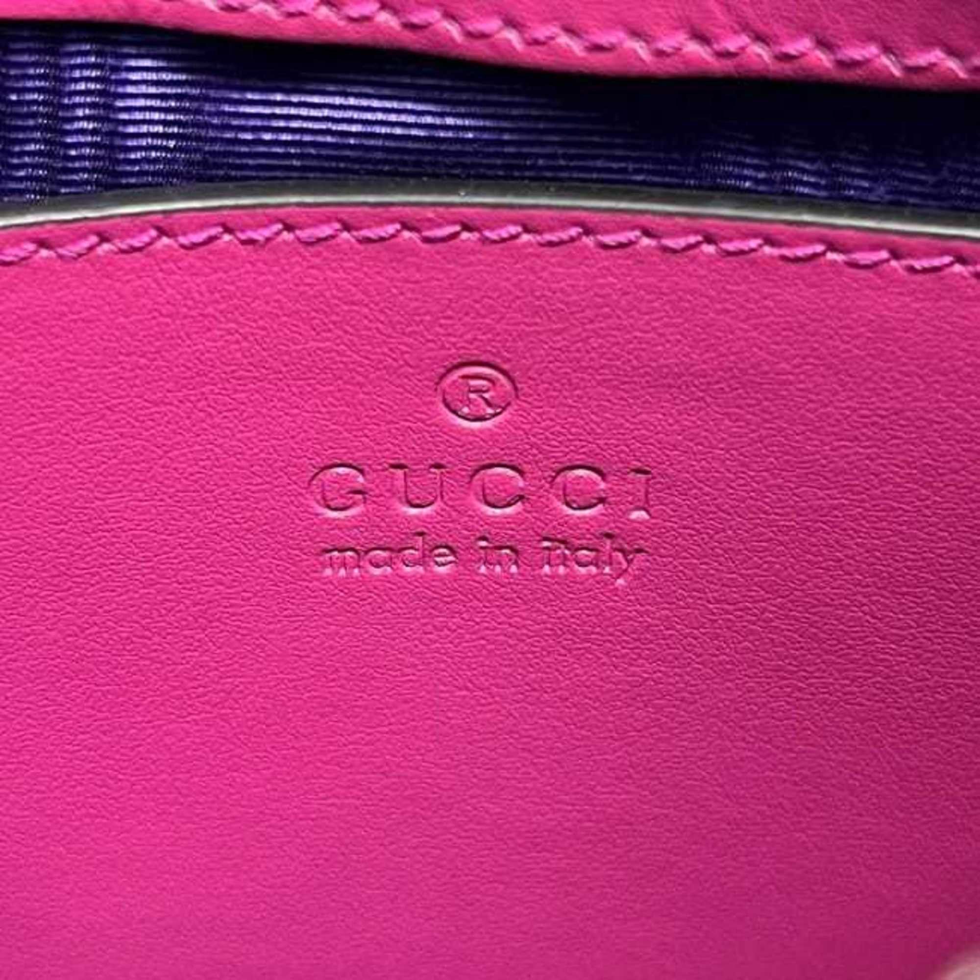 Gucci Gucci 2-way bag f-24567 Pink GG Matelasse 735049 Nylon Leather Canvas 493075 GUCCI Shoulder Crossbody Pouch Chain Women's Size ONE SIZE - 5 Thumbnail