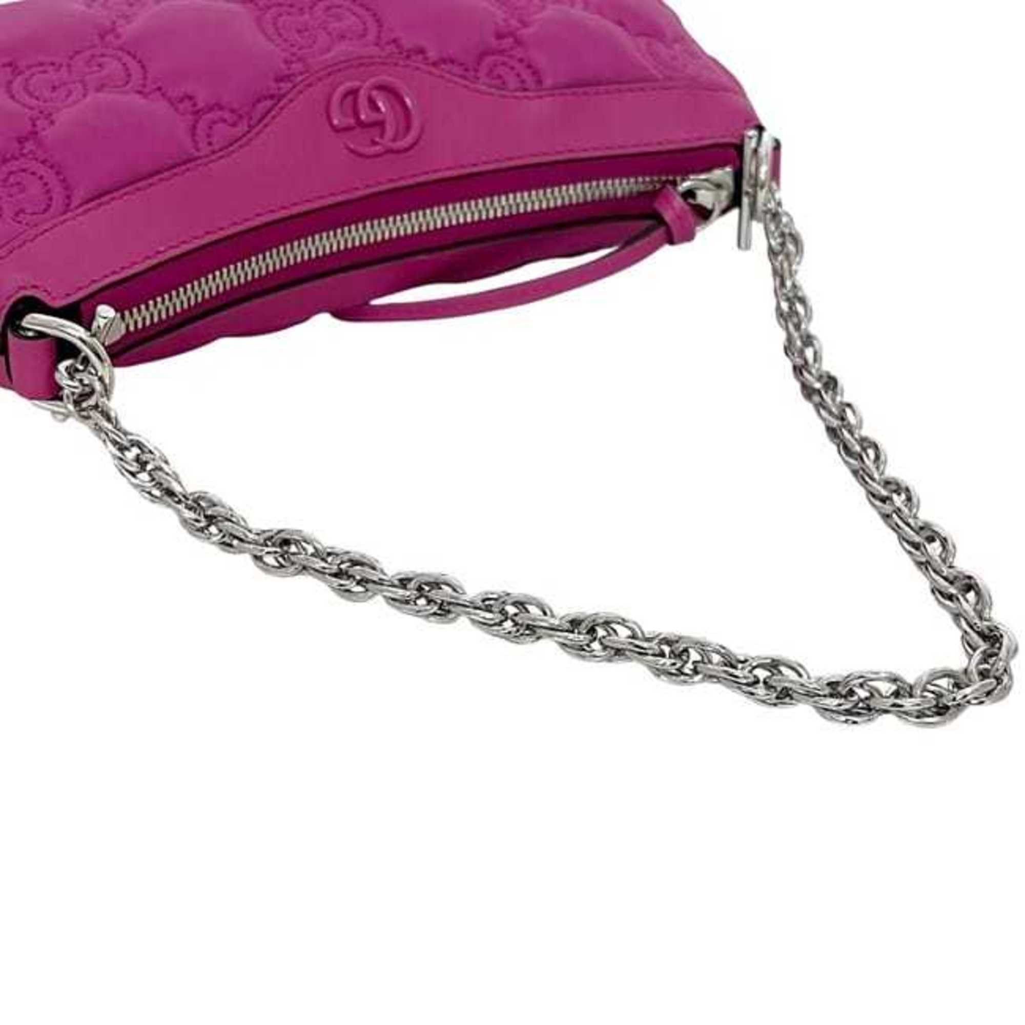 Gucci Gucci 2-way bag f-24567 Pink GG Matelasse 735049 Nylon Leather Canvas 493075 GUCCI Shoulder Crossbody Pouch Chain Women's Size ONE SIZE - 11 Thumbnail
