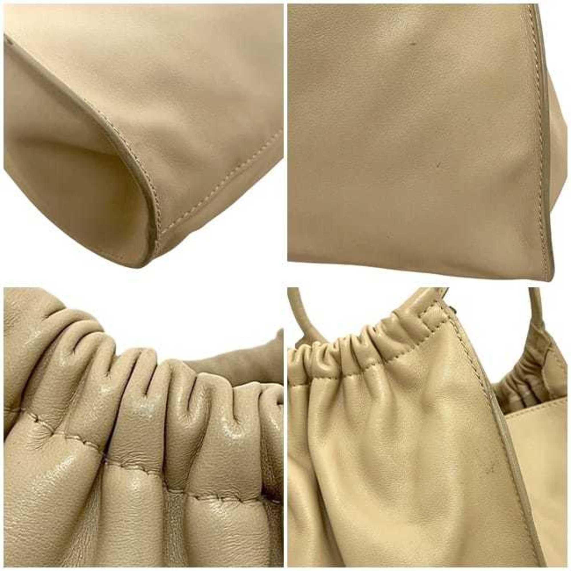 Gucci Gucci tote bag ec-24528 beige 100-015 8003754970 leather 001 4332 00 2404 GUCCI gathered cream women's Size ONE SIZE - 6 Thumbnail