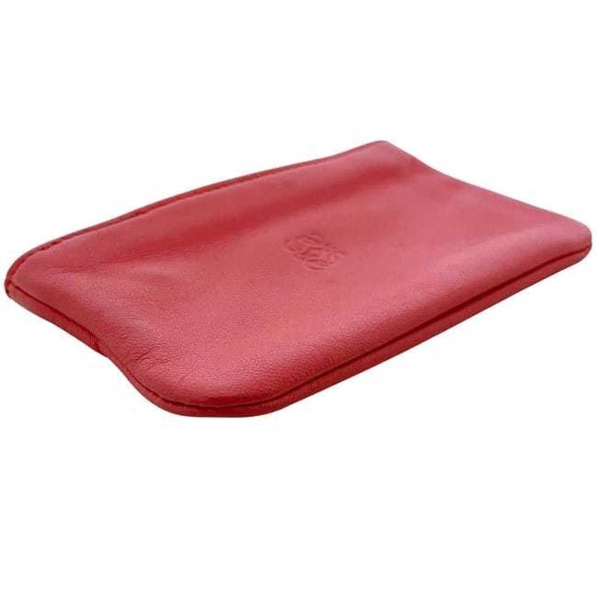 Loewe Loewe coin case ec-24509, red Anagram pouch, leather, nappa men's and women's, engraved Size ONE SIZE - 4 Thumbnail