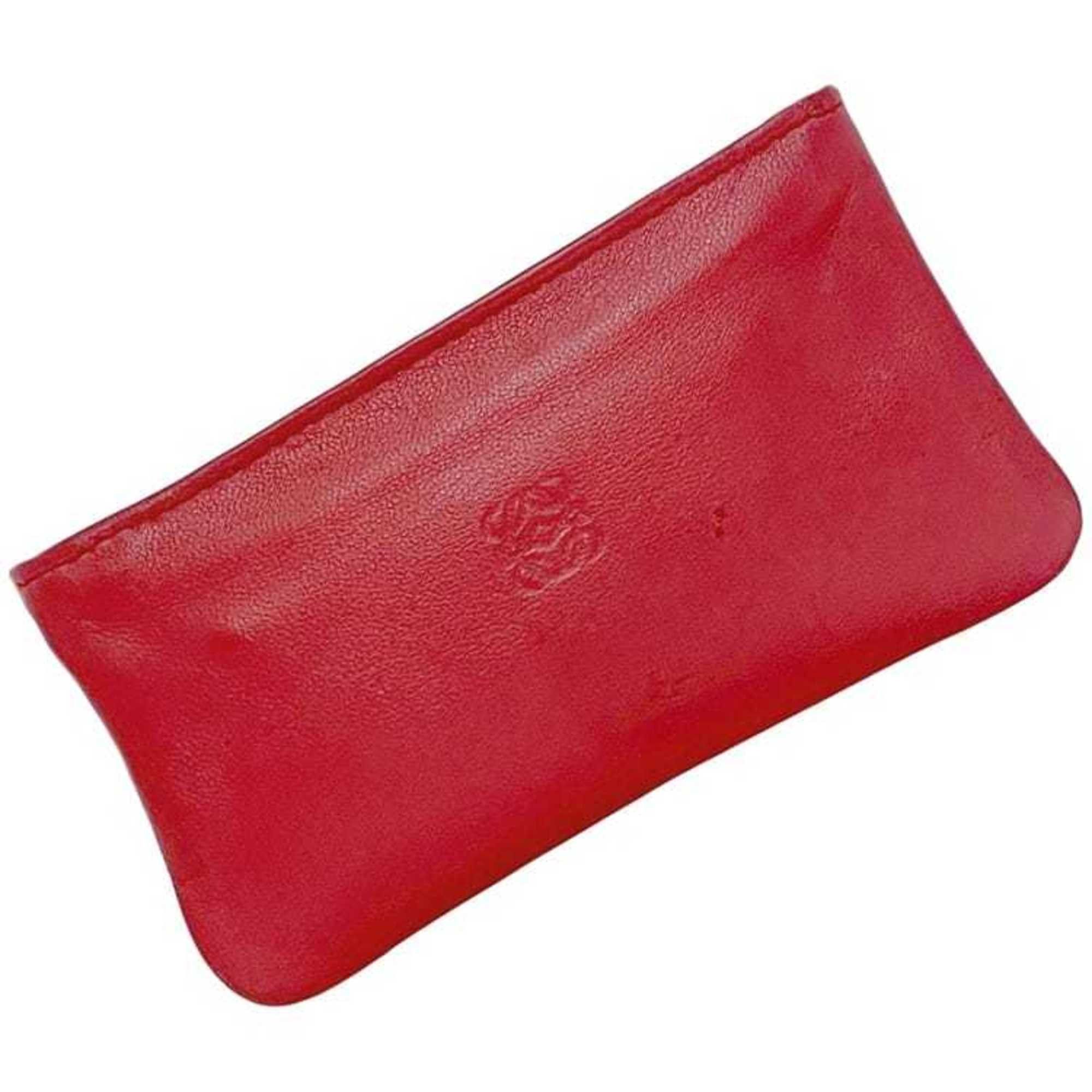 Loewe Loewe coin case ec-24509, red Anagram pouch, leather, nappa men's and women's, engraved Size ONE SIZE - 2 Thumbnail