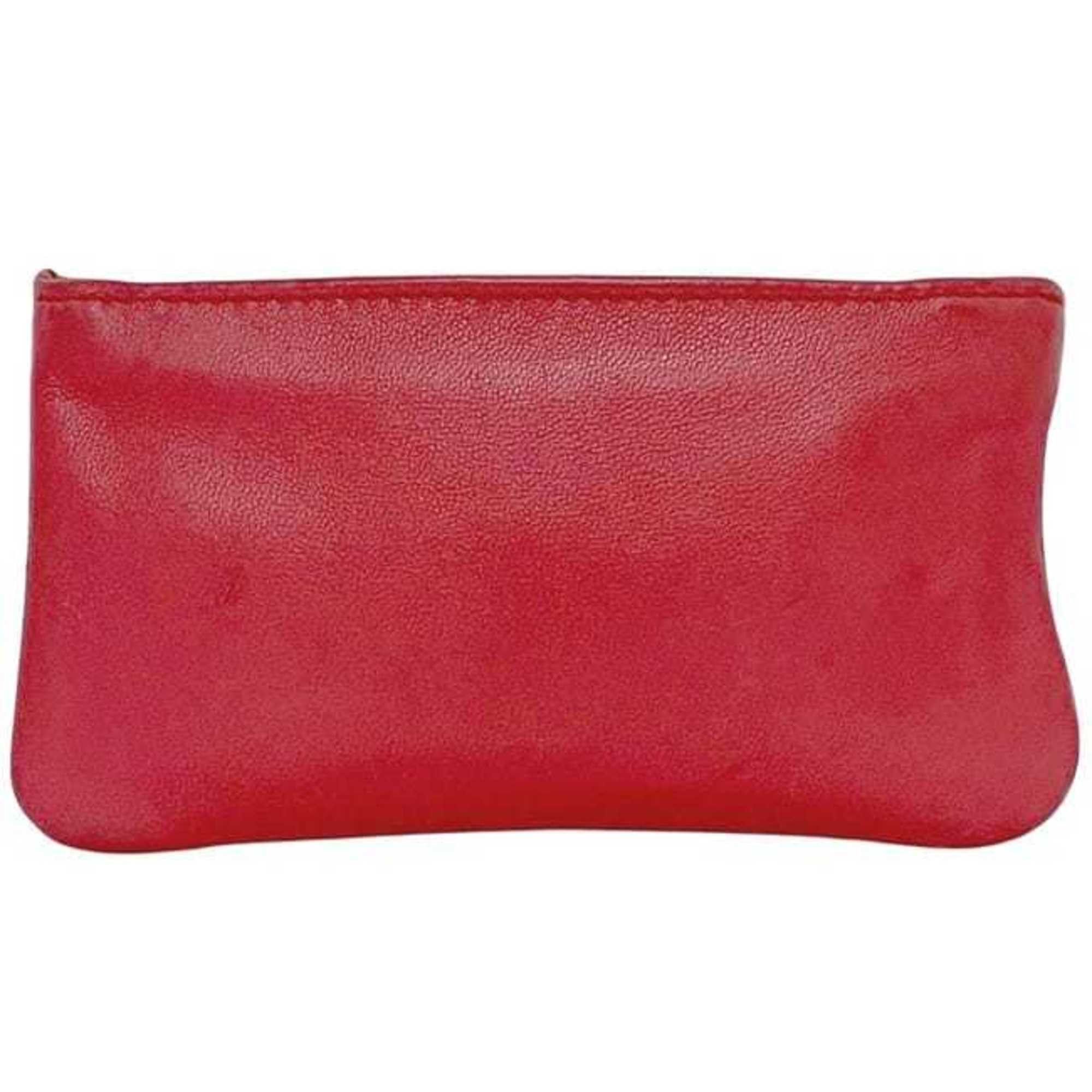 Loewe Loewe coin case ec-24509, red Anagram pouch, leather, nappa men's and women's, engraved Size ONE SIZE - 3 Thumbnail