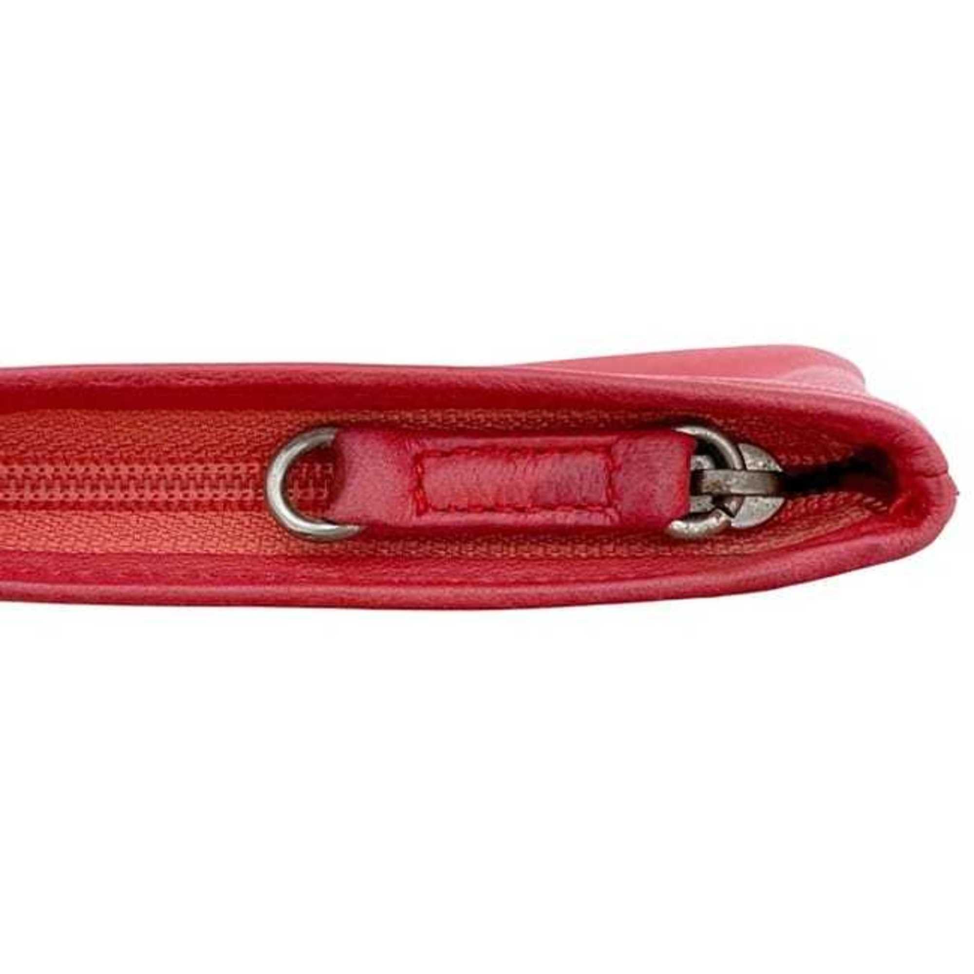 Loewe Loewe coin case ec-24509, red Anagram pouch, leather, nappa men's and women's, engraved Size ONE SIZE - 8 Thumbnail