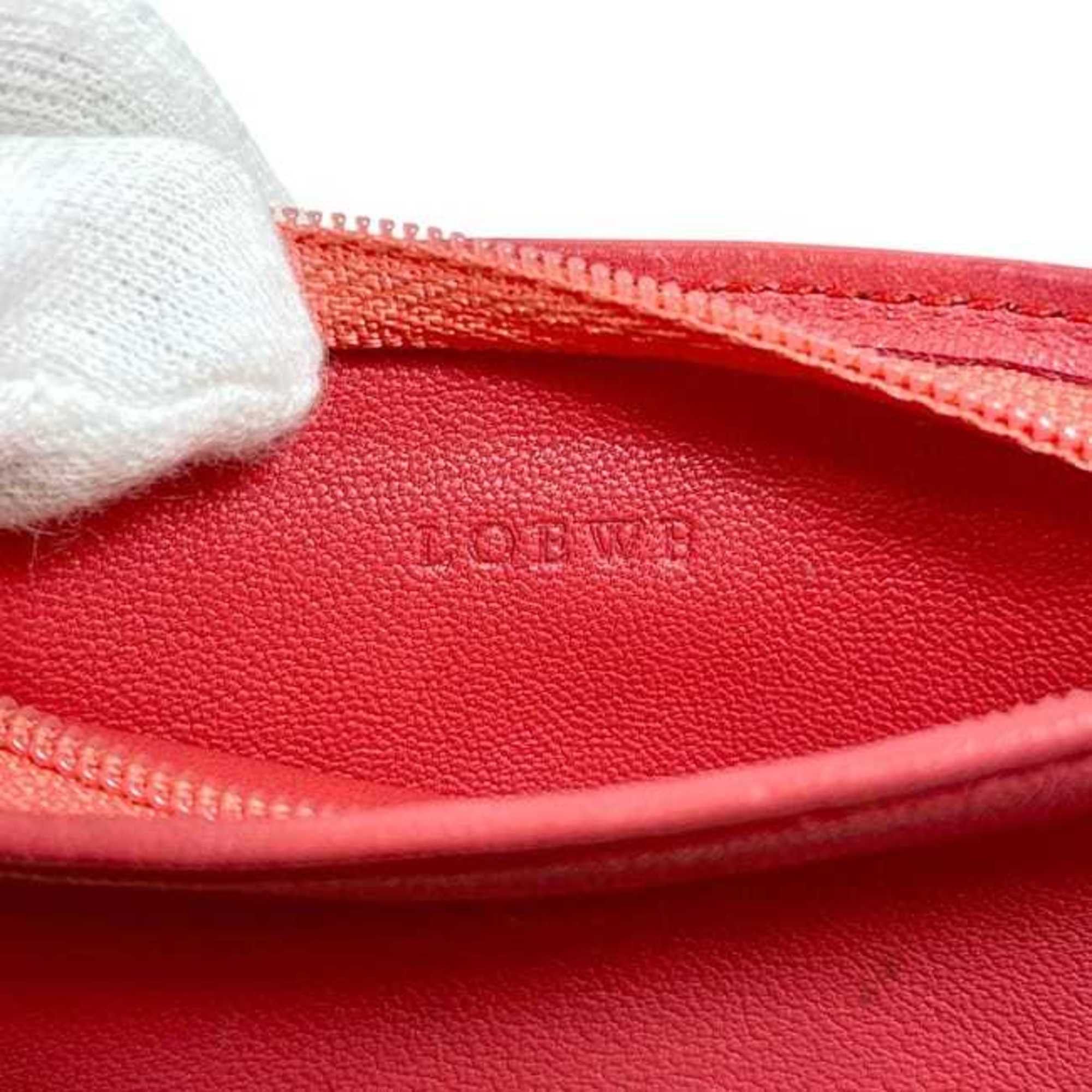 Loewe Loewe coin case ec-24509, red Anagram pouch, leather, nappa men's and women's, engraved Size ONE SIZE - 7 Thumbnail