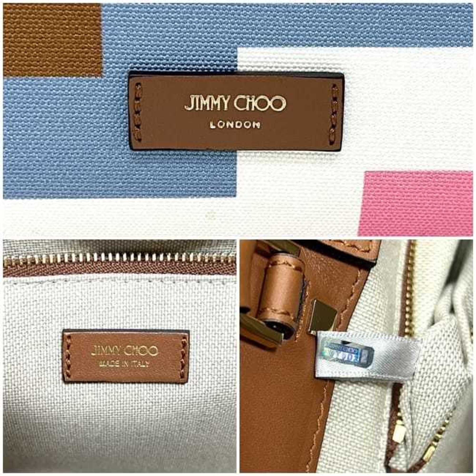 Jimmy Choo Jimmy Choo Small Avenue 2-way bag f-24586 Multicolor Brown 32 AVENUE S TOTE Canvas Leather D0T0D2 JIMMY CHOO Bag Crossbody Tote Freestanding Size ONE SIZE - 10 Thumbnail