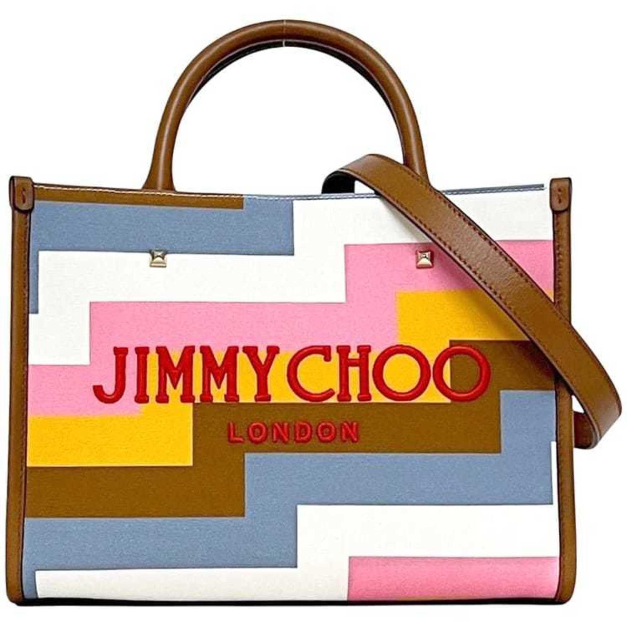 Jimmy Choo Jimmy Choo Small Avenue 2-way bag f-24586 Multicolor Brown 32 AVENUE S TOTE Canvas Leather D0T0D2 JIMMY CHOO Bag Crossbody Tote Freestanding Size ONE SIZE - 2 Thumbnail