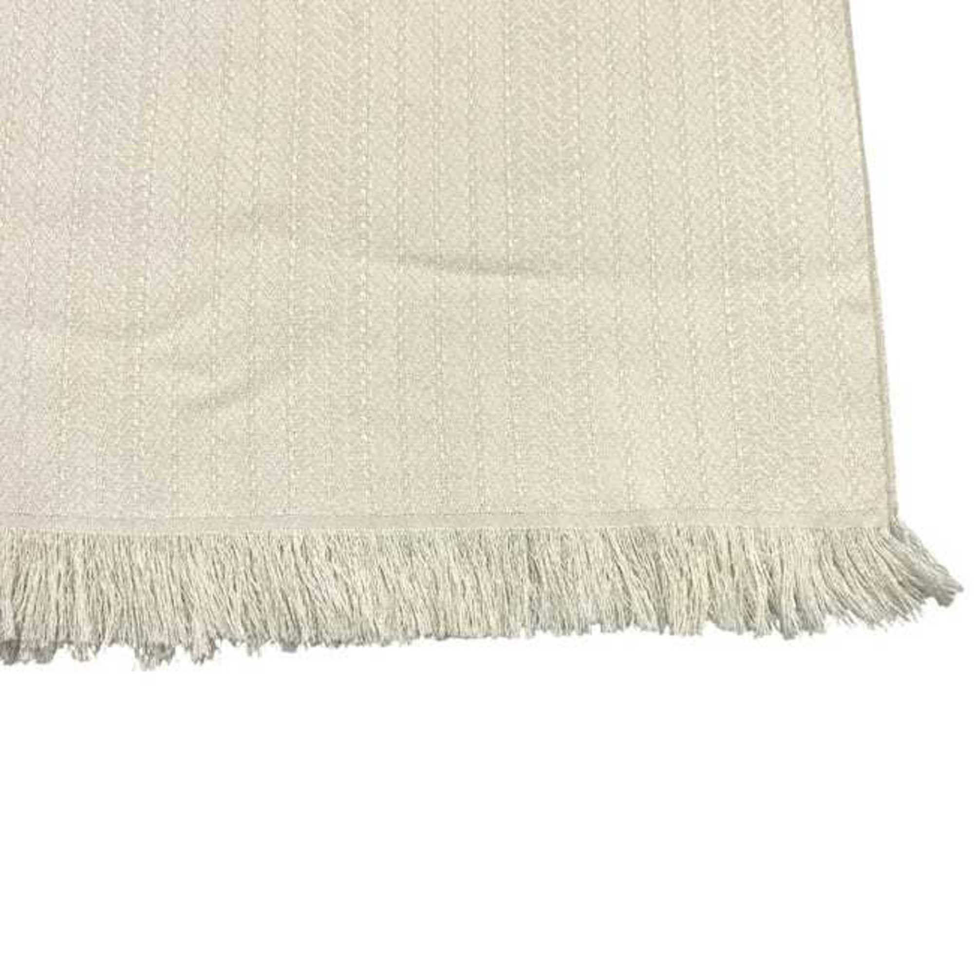Hermes Hermes Hermès Stole ec-24555 White/Beige Libris Cashmere 65% Silk 35% White Women's Men's Knee Scarf Size ONE SIZE - 5 Thumbnail