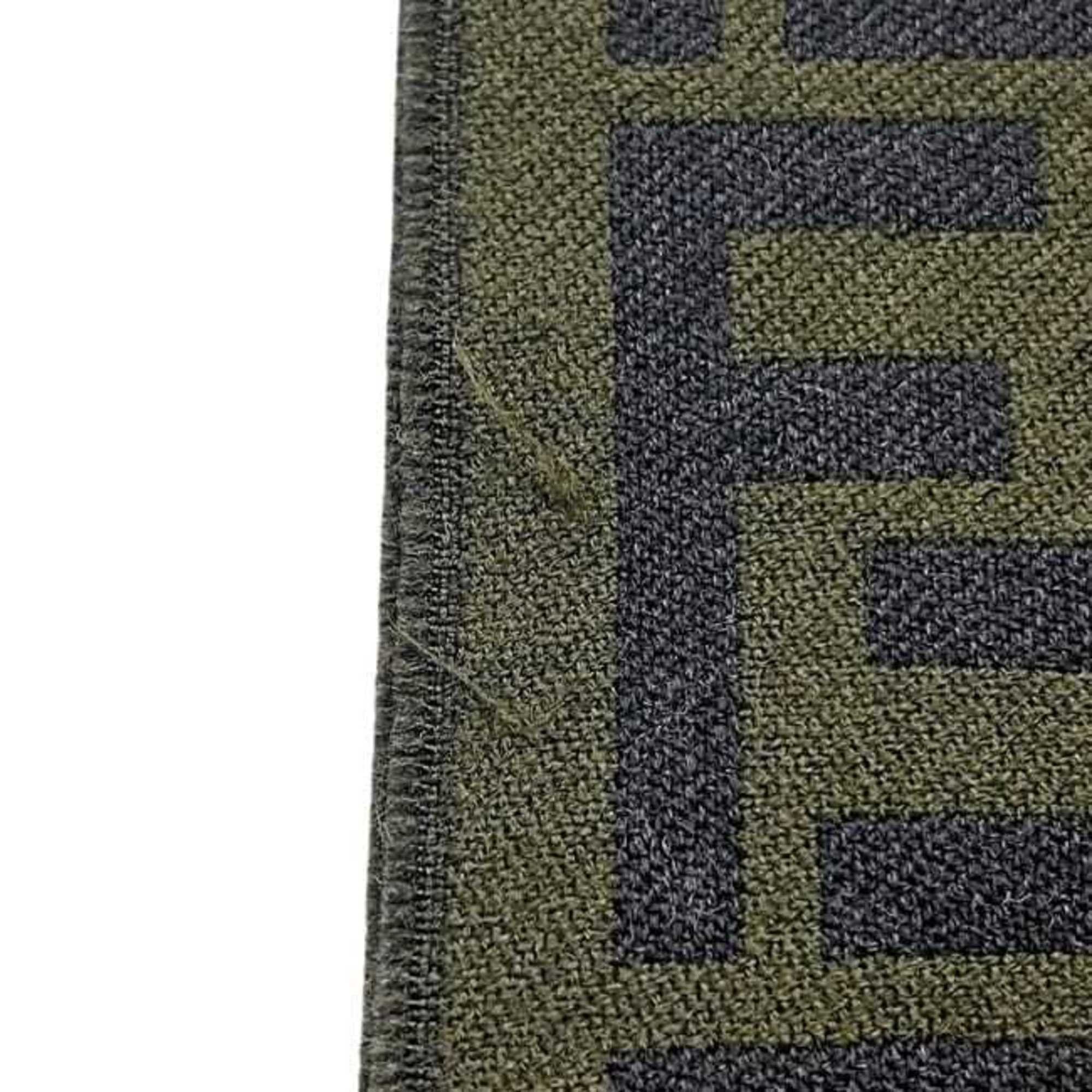 Fendi Fendi scarf ec-24554 khaki green Zucca wool 100% FENDI FF stole, lap blanket, men's and women's scarf, Size ONE SIZE - 7 Thumbnail