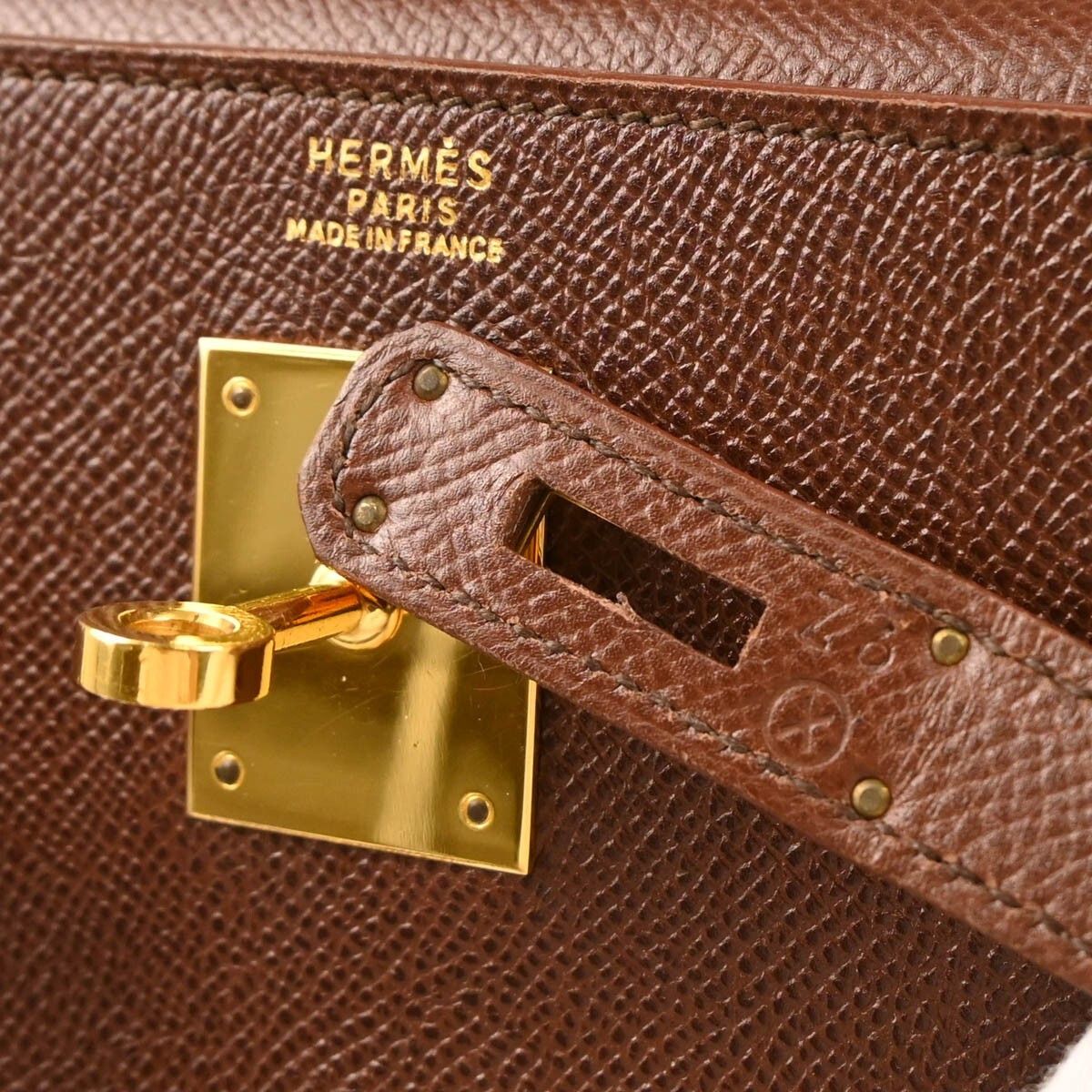 Hermes Hermes Kelly Handbag Brown Courchevel with Gold Hardware Size ONE SIZE - 4 Thumbnail