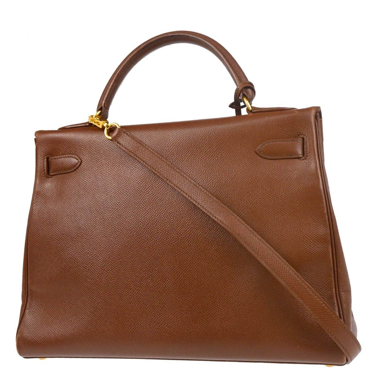 Hermes Hermes Kelly Handbag Brown Courchevel with Gold Hardware Size ONE SIZE - 2 Thumbnail