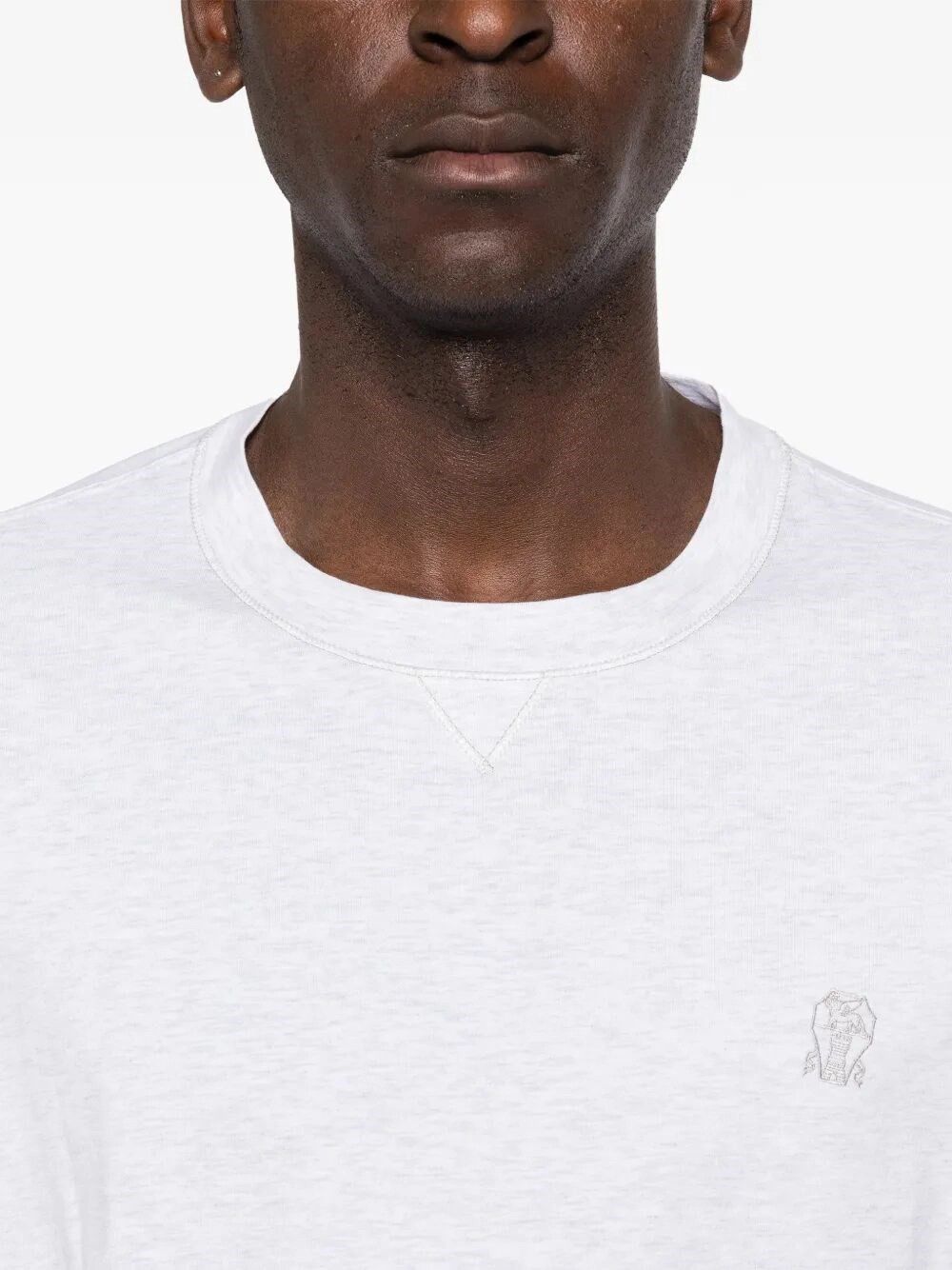 Brunello Cucinelli Crew-Neck T-Shirt With Logo Size US XXL / EU 58 / 5 - 5 Thumbnail