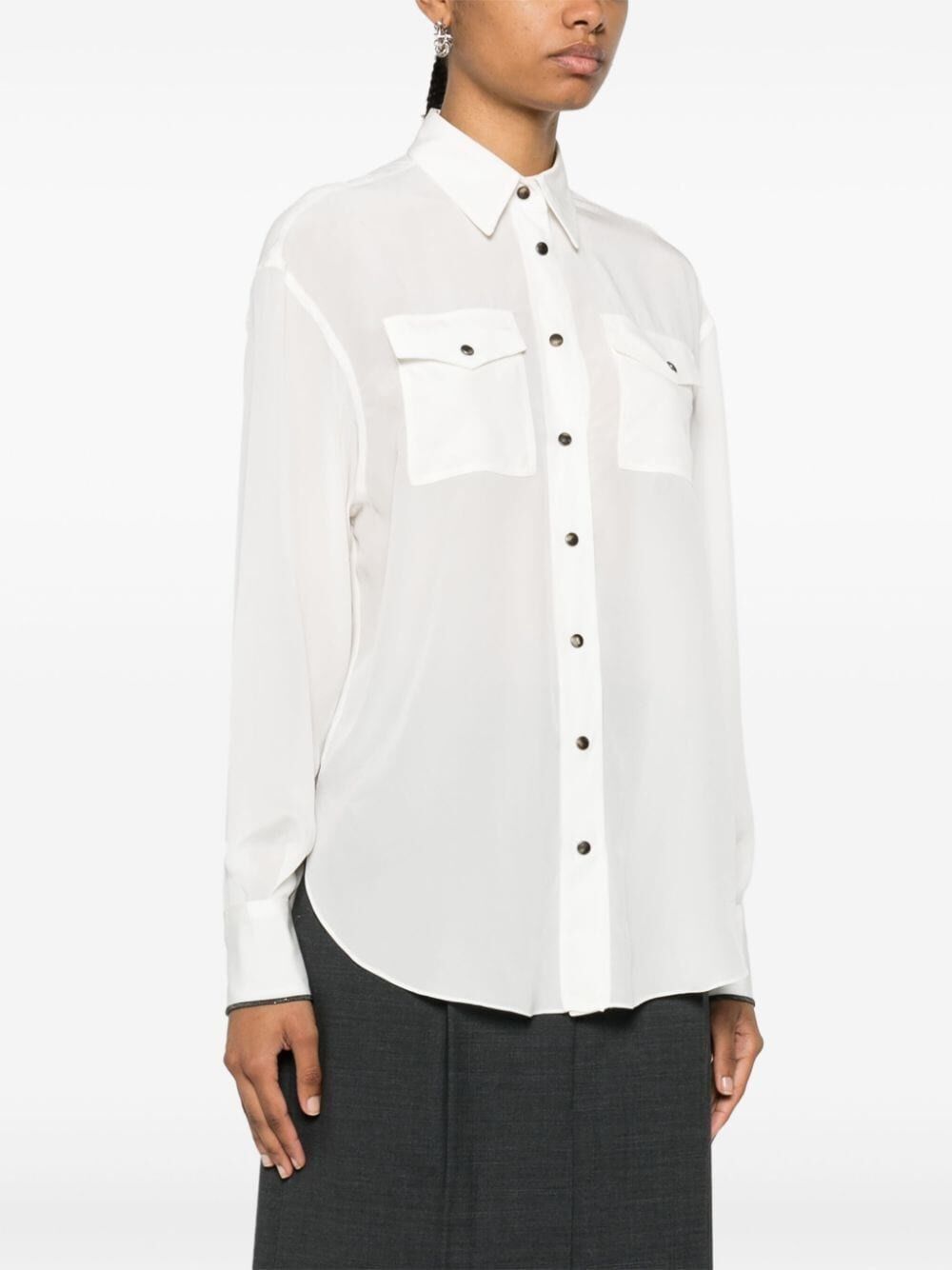 Brunello Cucinelli Long Sleeve Shirt Size L / US 10 / IT 46 - 3 Thumbnail