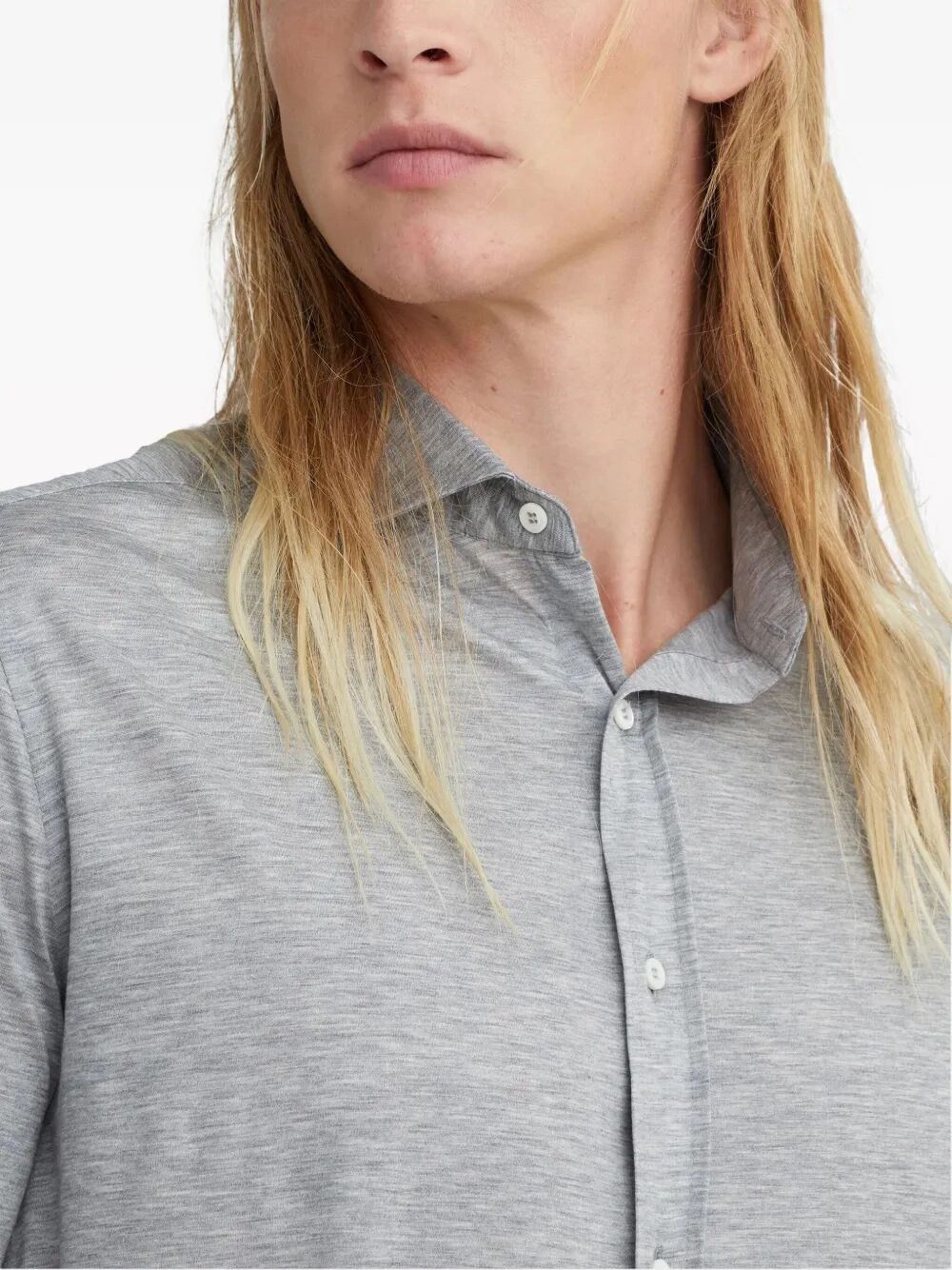 Brunello Cucinelli Silk And Cotton Jersey Shirt With Spread Collar Size US XL / EU 56 / 4 - 5 Thumbnail