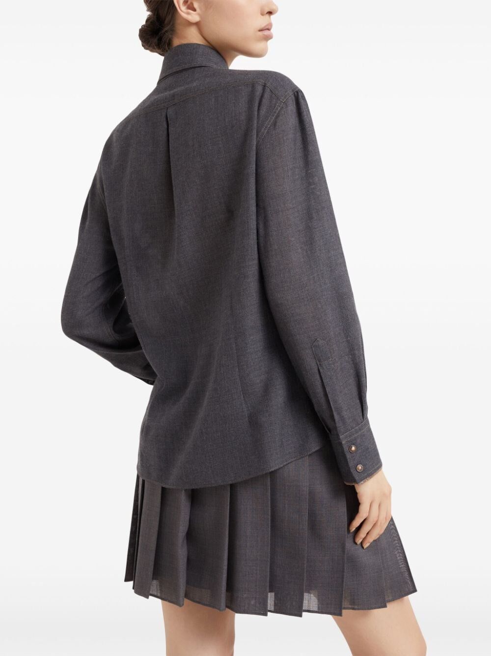 Brunello Cucinelli Long Sleeve Shirt Size L / US 10 / IT 46 - 5 Thumbnail
