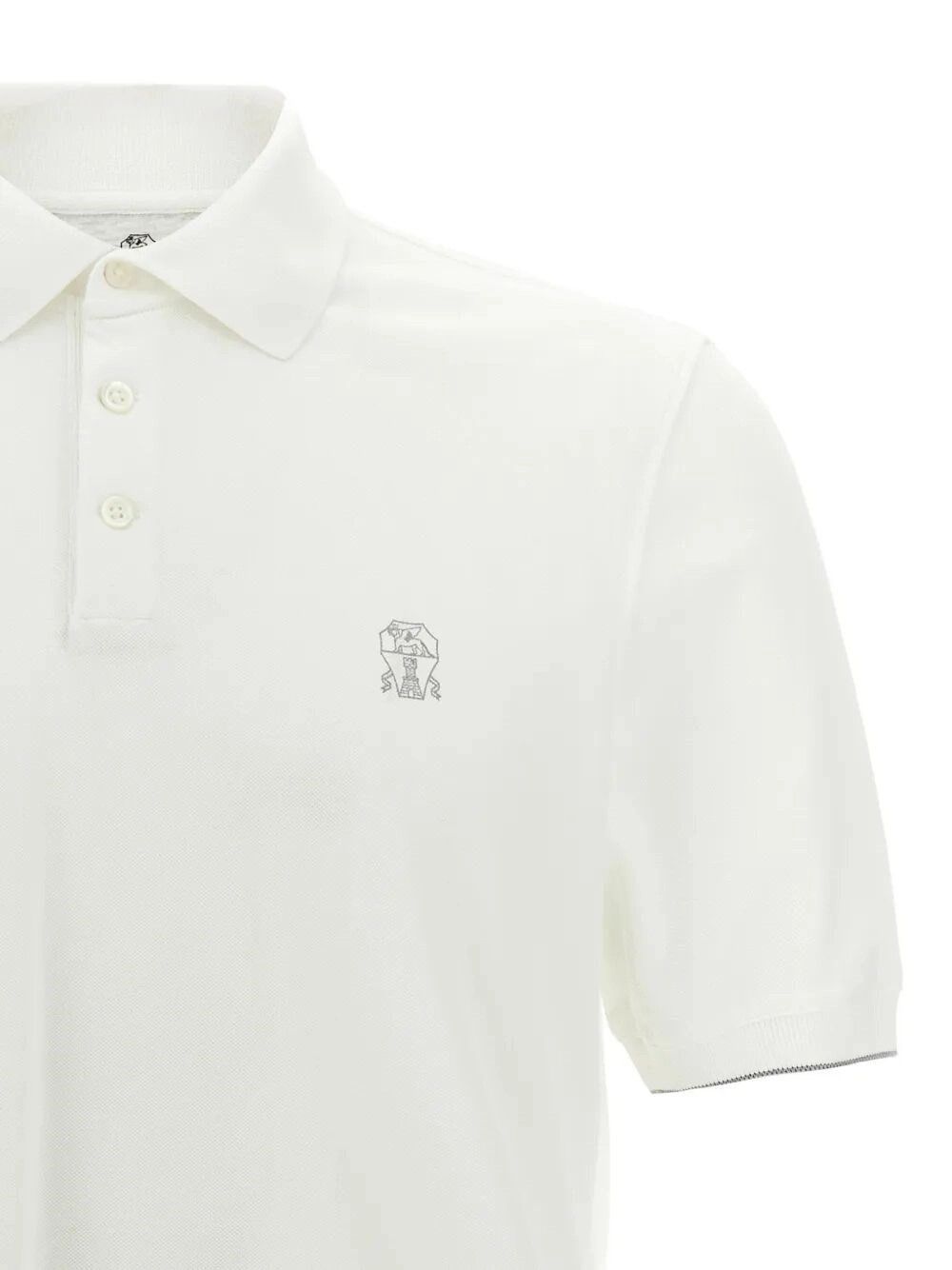 Brunello Cucinelli Short Sleeve Polo Shirt with Logo Size US M / EU 48-50 / 2 - 3 Thumbnail