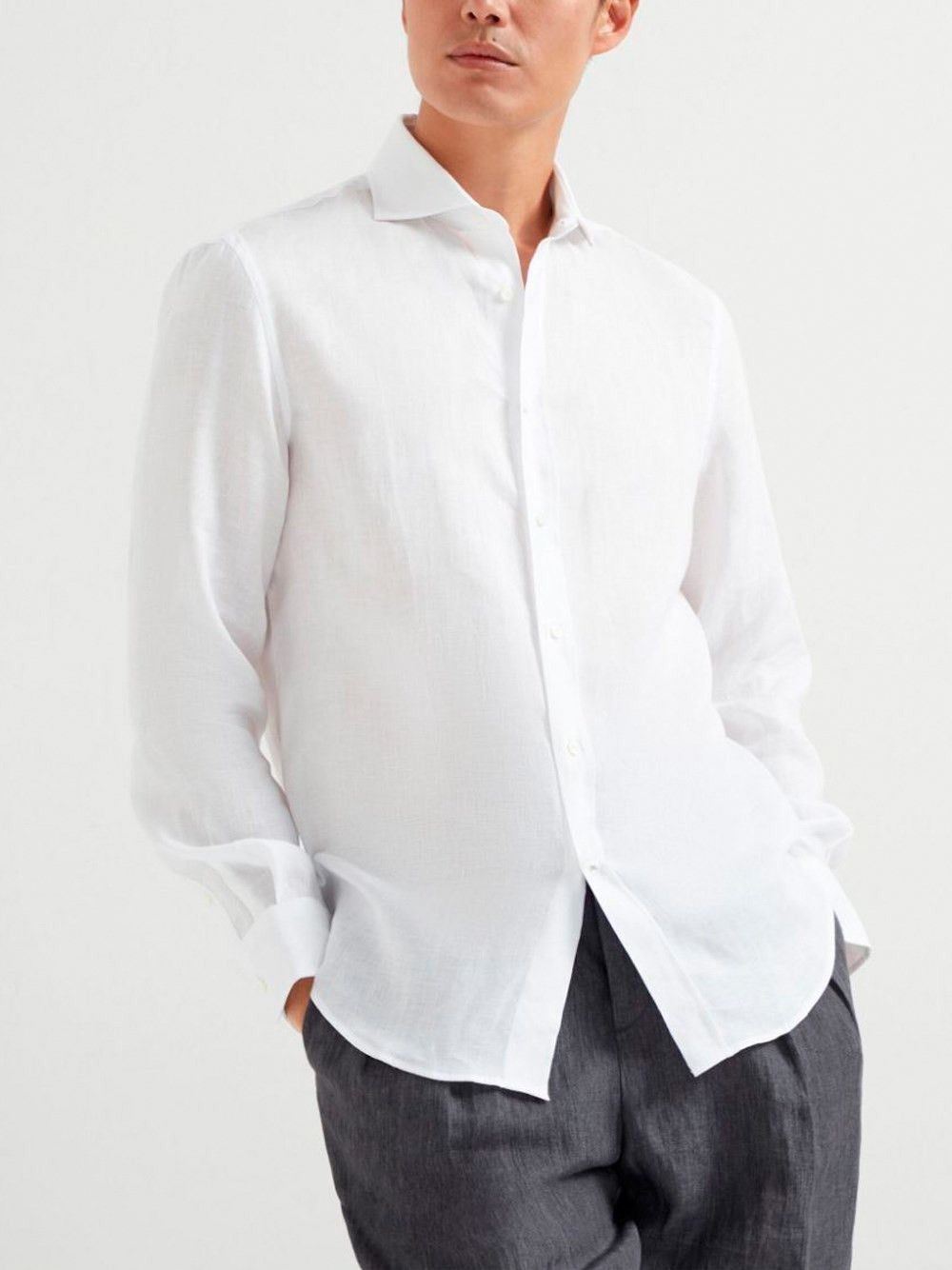 Brunello Cucinelli Linen Shirt Size US M / EU 48-50 / 2 - 5 Thumbnail