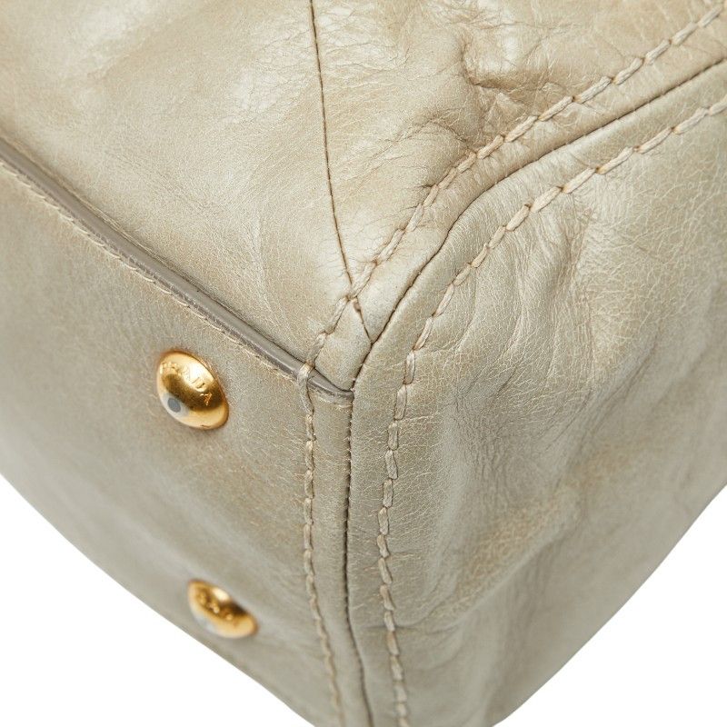Prada Prada Triangle Logo Plate Leather 2way Bag Leather Shoulder Bag DUTY FREE for USA