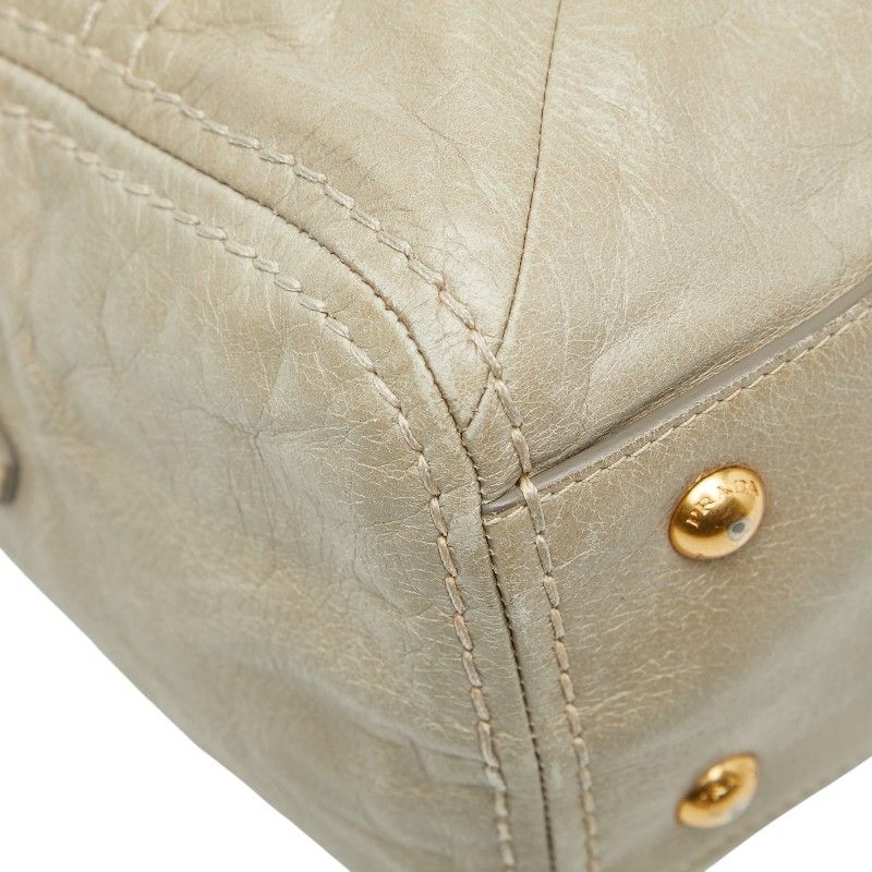 Prada Prada Triangle Logo Plate Leather 2way Bag Leather Shoulder Bag DUTY FREE for USA