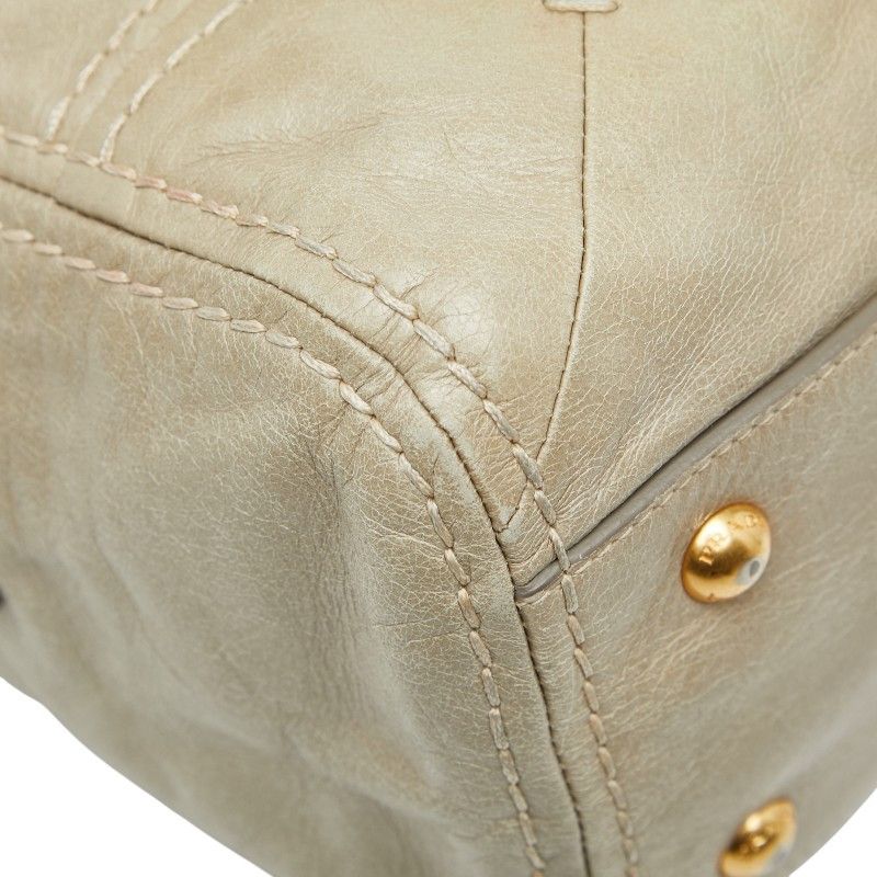 Prada Prada Triangle Logo Plate Leather 2way Bag Leather Shoulder Bag DUTY FREE for USA