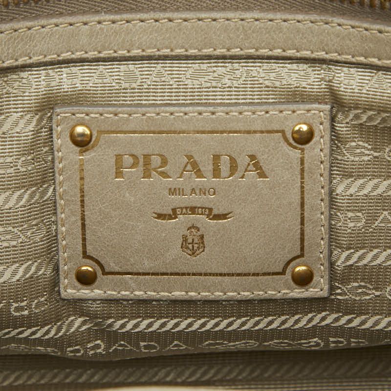 Prada Prada Triangle Logo Plate Leather 2way Bag Leather Shoulder Bag DUTY FREE for USA