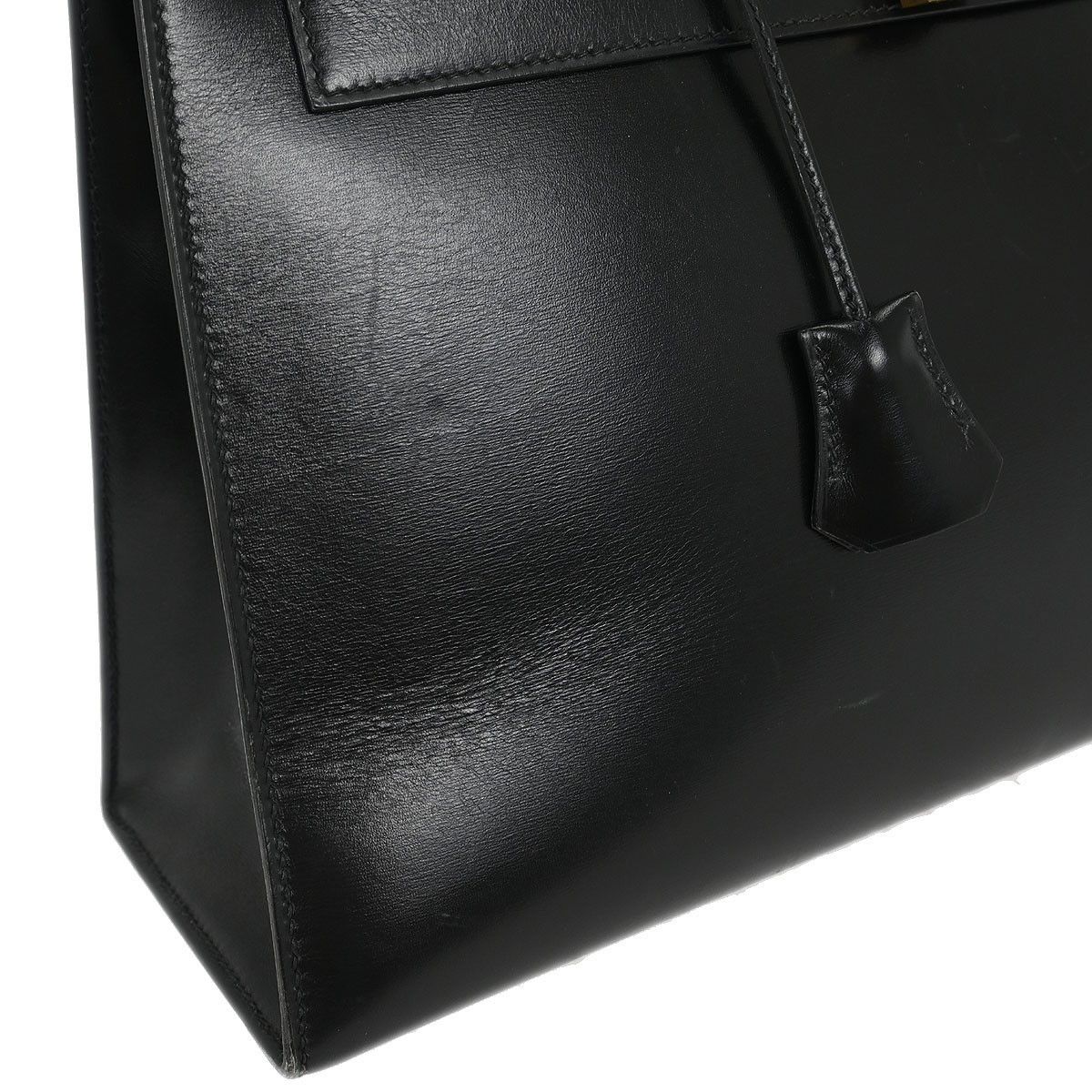 Hermes Hermes Kelly Handbag Black Box Calf with Gold Hardware Size ONE SIZE - 6 Thumbnail