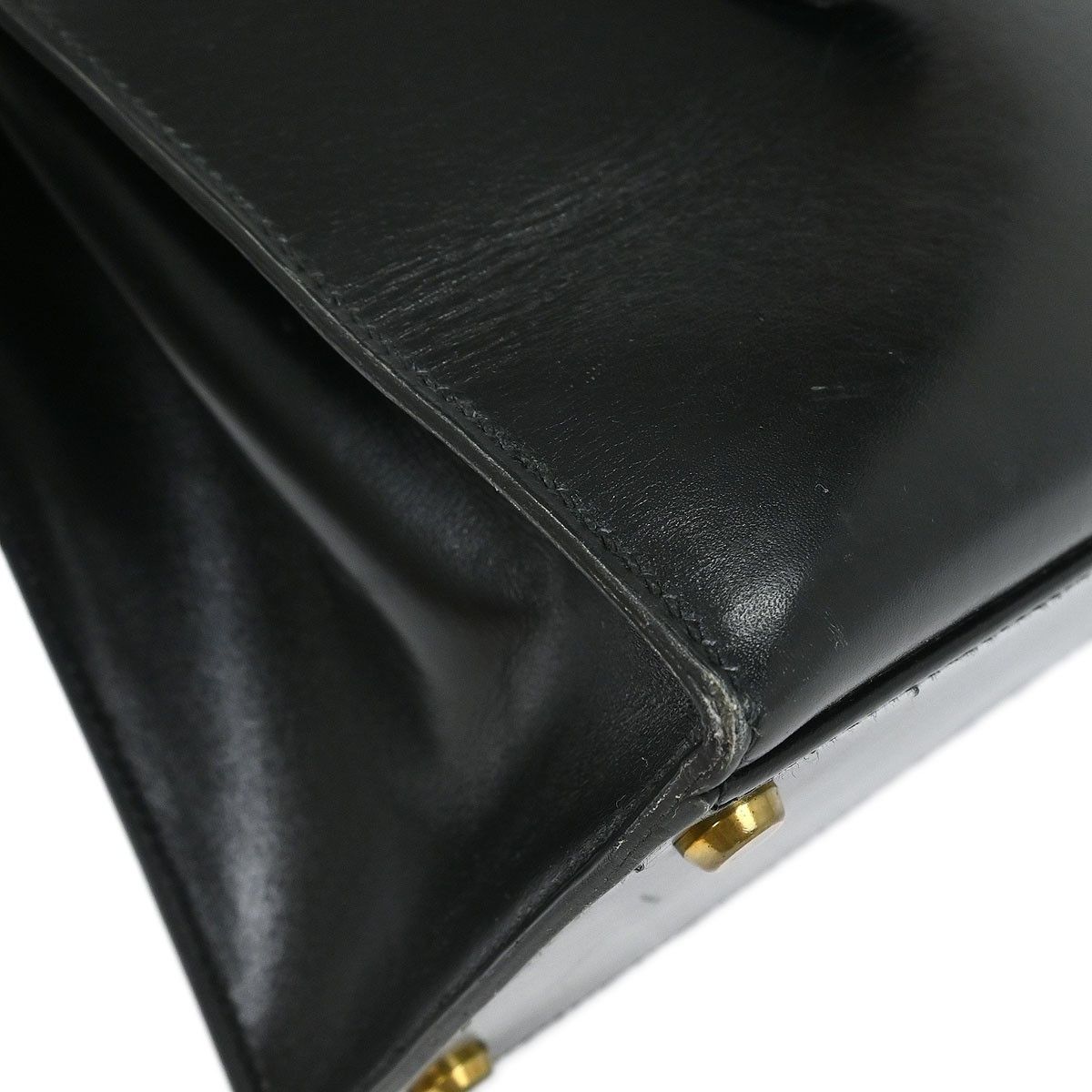 Hermes Hermes Kelly Handbag Black Box Calf with Gold Hardware Size ONE SIZE - 7 Thumbnail
