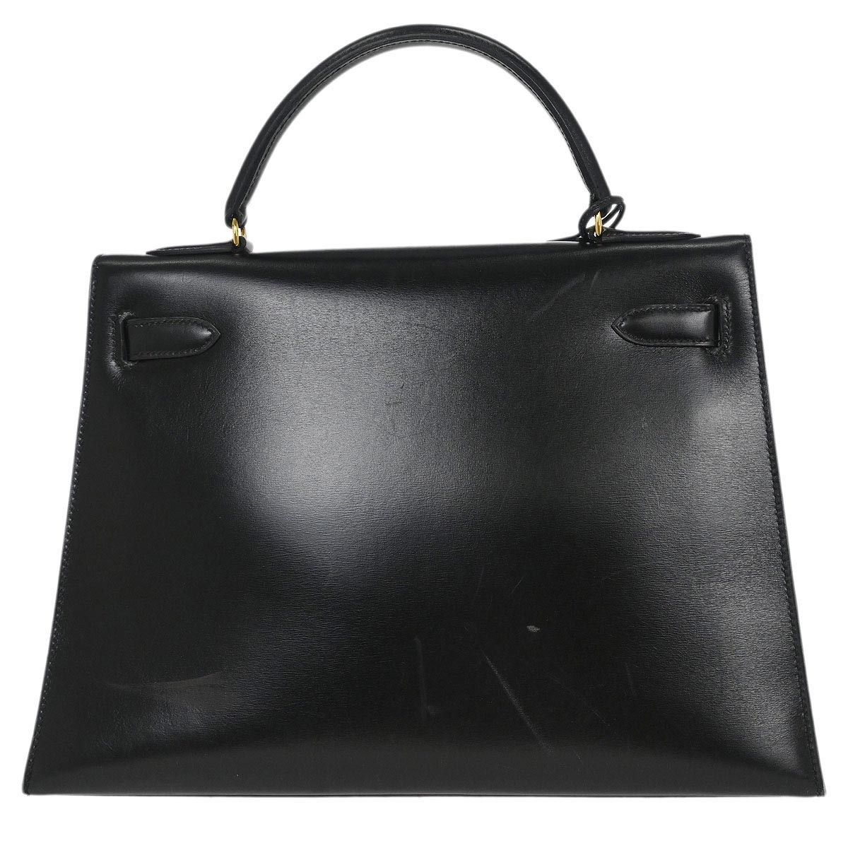Hermes Hermes Kelly Handbag Black Box Calf with Gold Hardware Size ONE SIZE - 2 Thumbnail