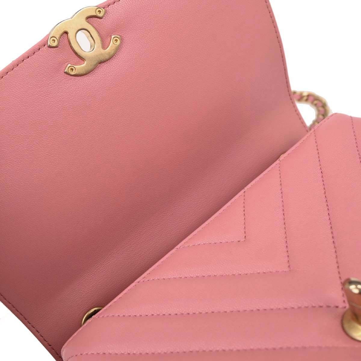 Chanel Chanel CC Metal Top Handle Flap Bag Chevron Calfskin Size ONE SIZE - 10 Thumbnail