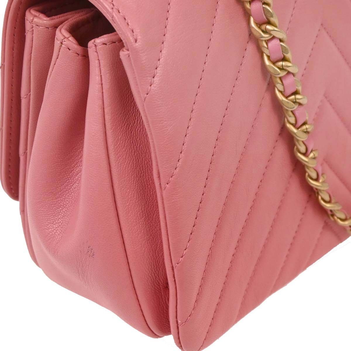 Chanel Chanel CC Metal Top Handle Flap Bag Chevron Calfskin Size ONE SIZE - 7 Thumbnail