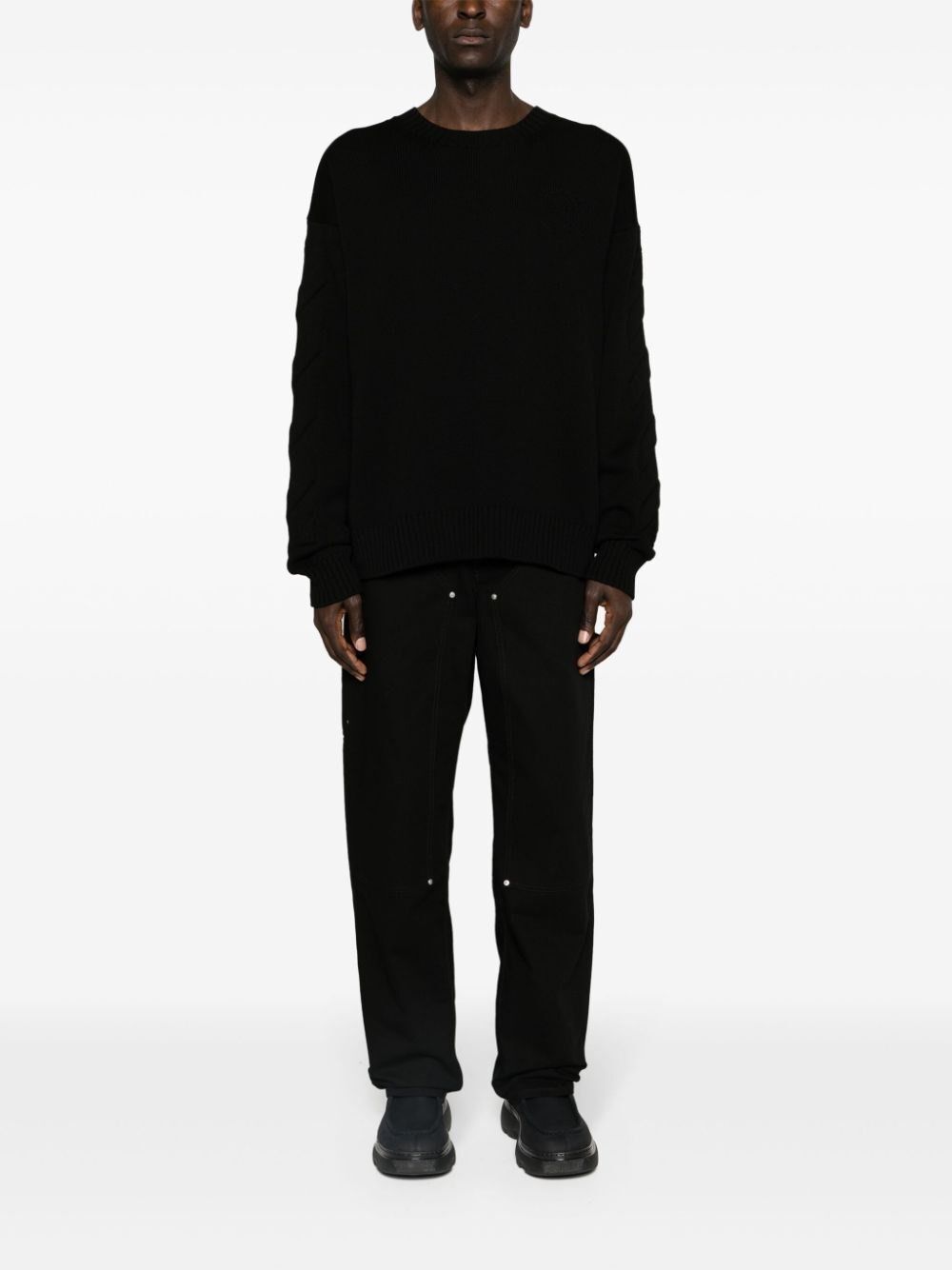 Off-White `3D Diag` Knit Crew-Neck Sweater Size US S / EU 44-46 / 1 - 2 Thumbnail