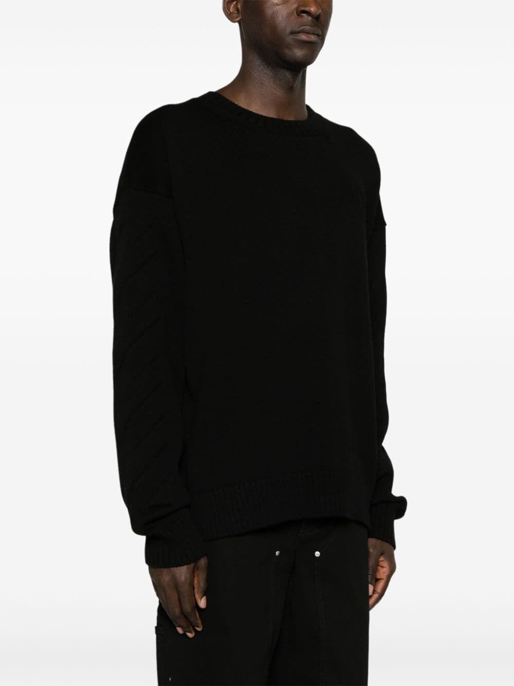 Off-White `3D Diag` Knit Crew-Neck Sweater Size US S / EU 44-46 / 1 - 3 Thumbnail