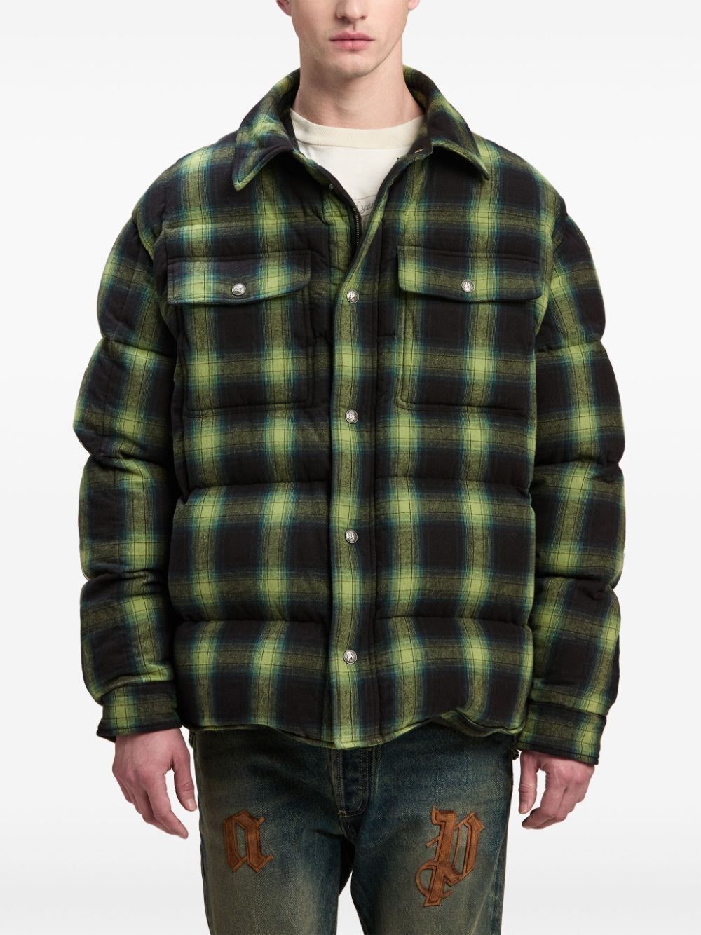 Palm Angels `Vertigo` Padded Shirt Size US L / EU 52-54 / 3 - 3 Thumbnail
