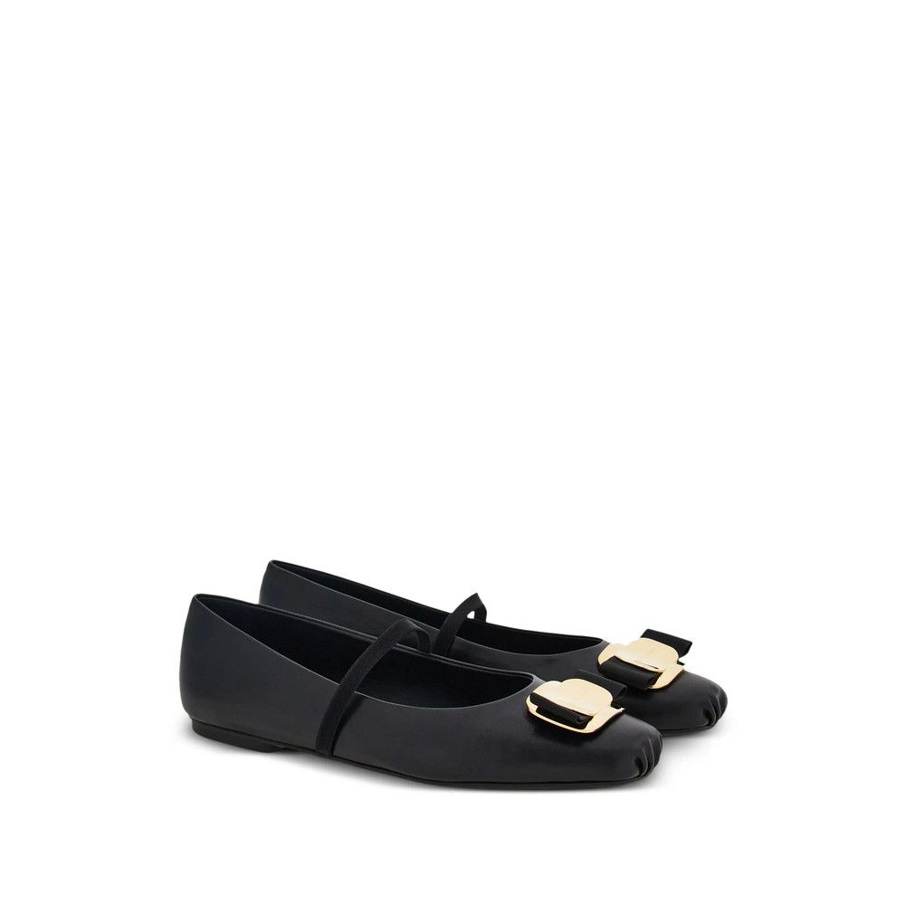 Salvatore Ferragamo Ferragamo BLACK Ballet Flats Size US 6 / IT 36 - 3 Thumbnail
