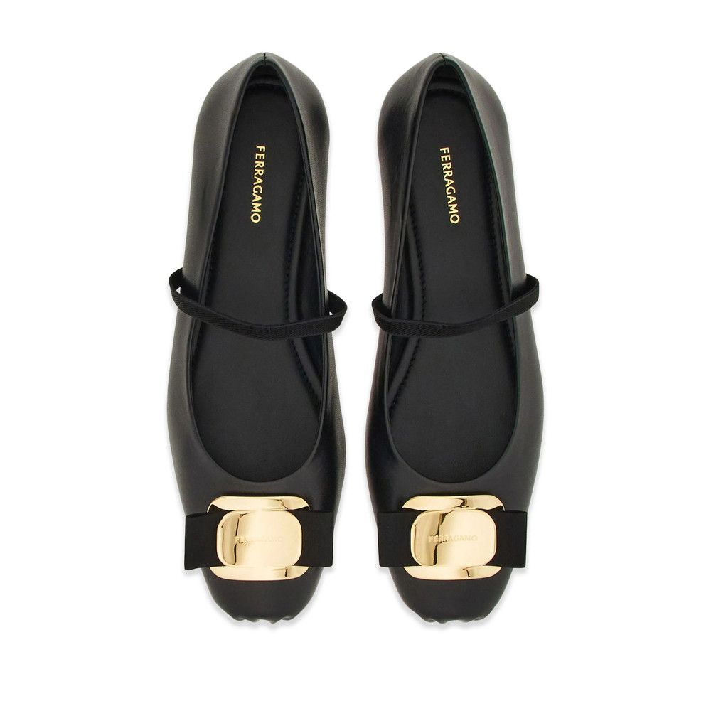 Salvatore Ferragamo Ferragamo BLACK Ballet Flats Size US 9.5 / IT 39.5 - 2 Thumbnail