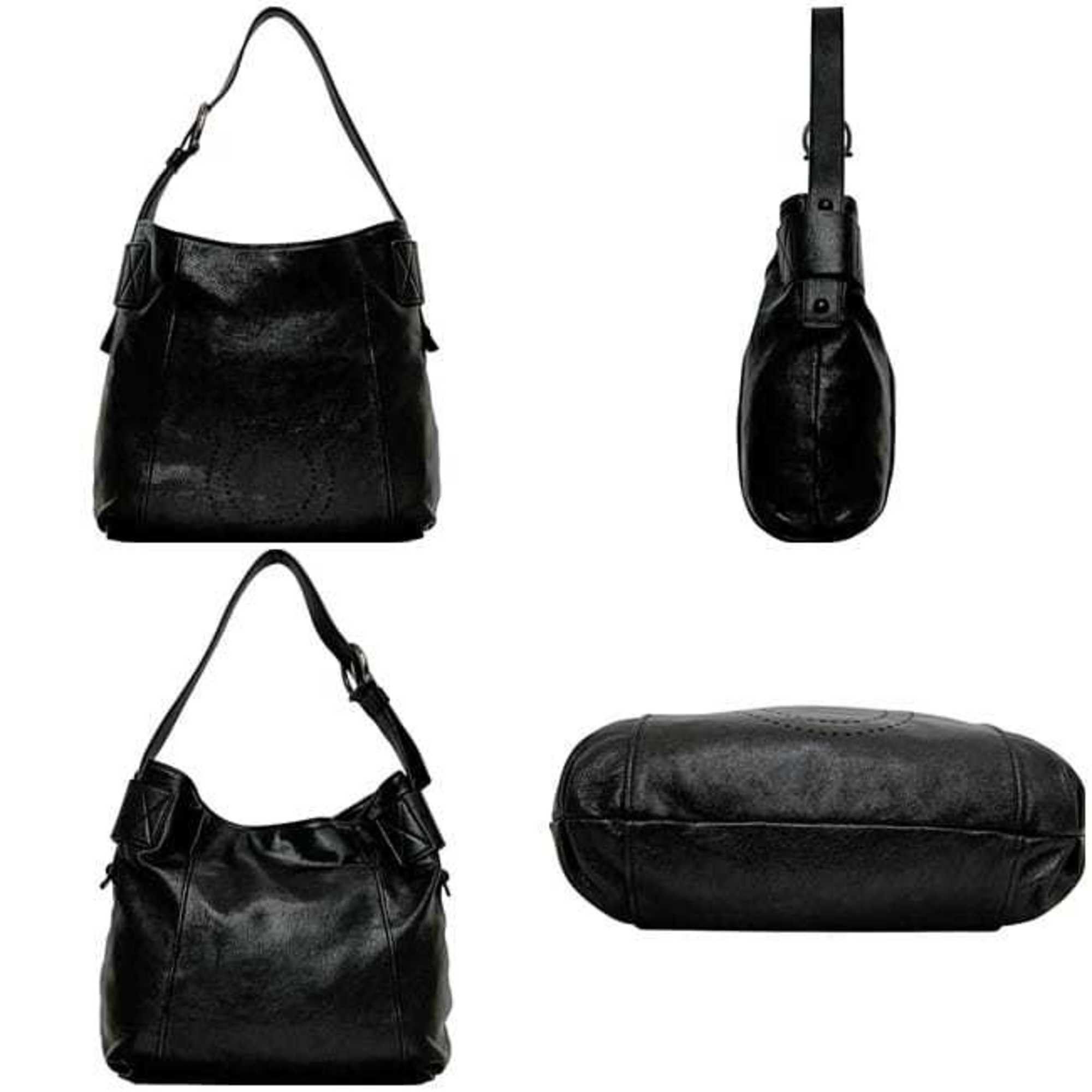 Salvatore Ferragamo Salvatore Ferragamo shoulder bag ec-24504 black Gancini FZ-21 A815 perforated leather Size ONE SIZE - 3 Thumbnail
