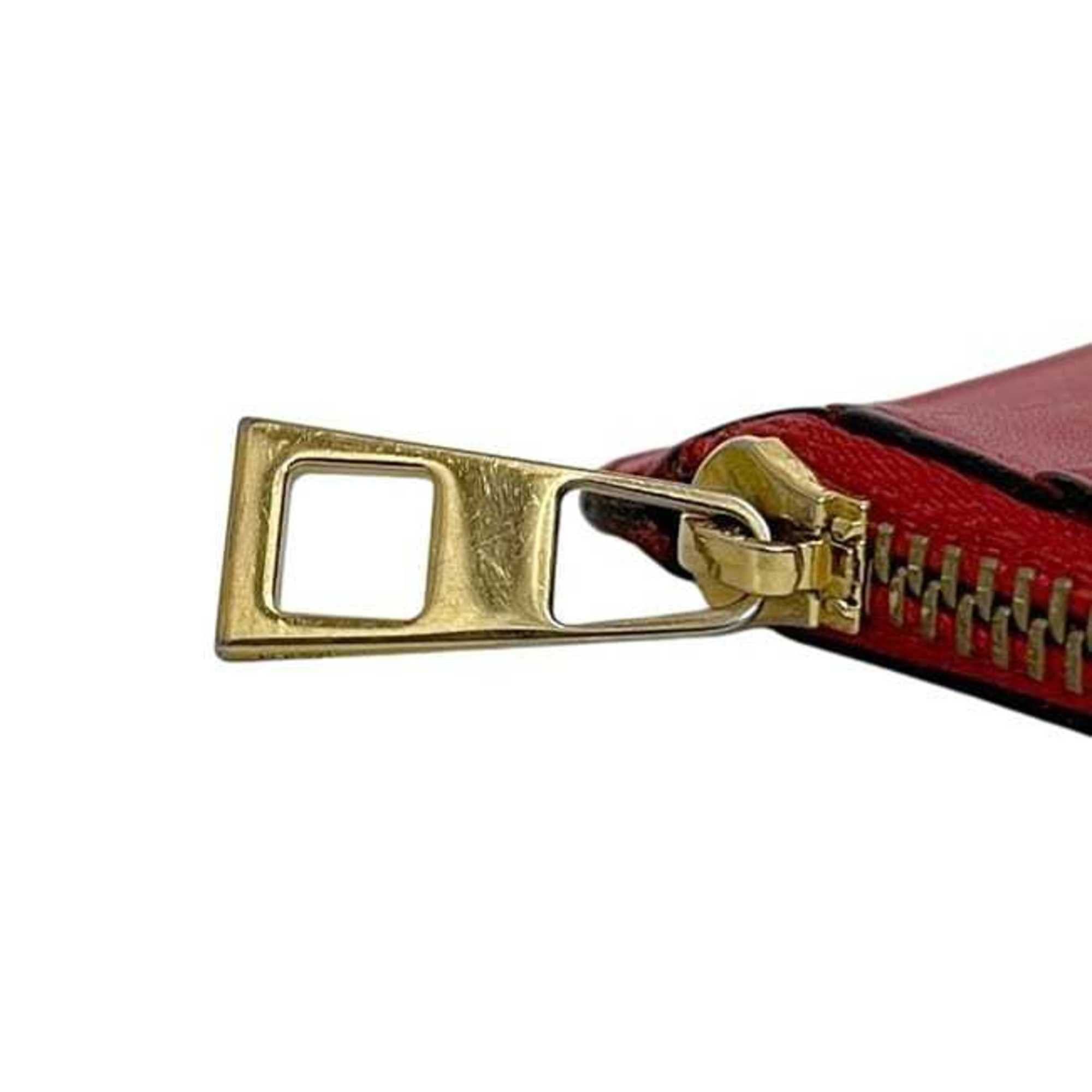 Loewe Loewe coin case ec-24453, red, repeat anagram pattern C499Z40X04, L-shaped, leather, embossed, engraved, mini wallet, for men and women, 051703 Size ONE SIZE - 11 Thumbnail