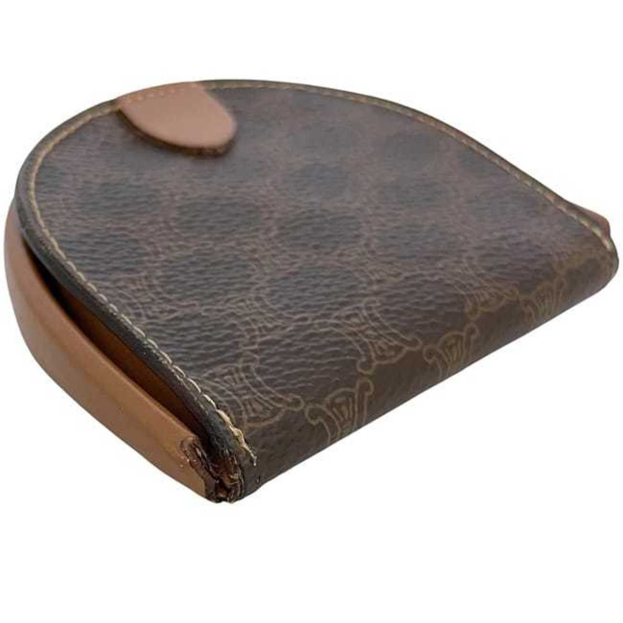 Celine Celine Coin Case ec-24439 Brown Macadam Purse PVC Leather JMB10 CELINE Flap Mini Wallet Compact Men's Women's Size ONE SIZE - 5 Thumbnail