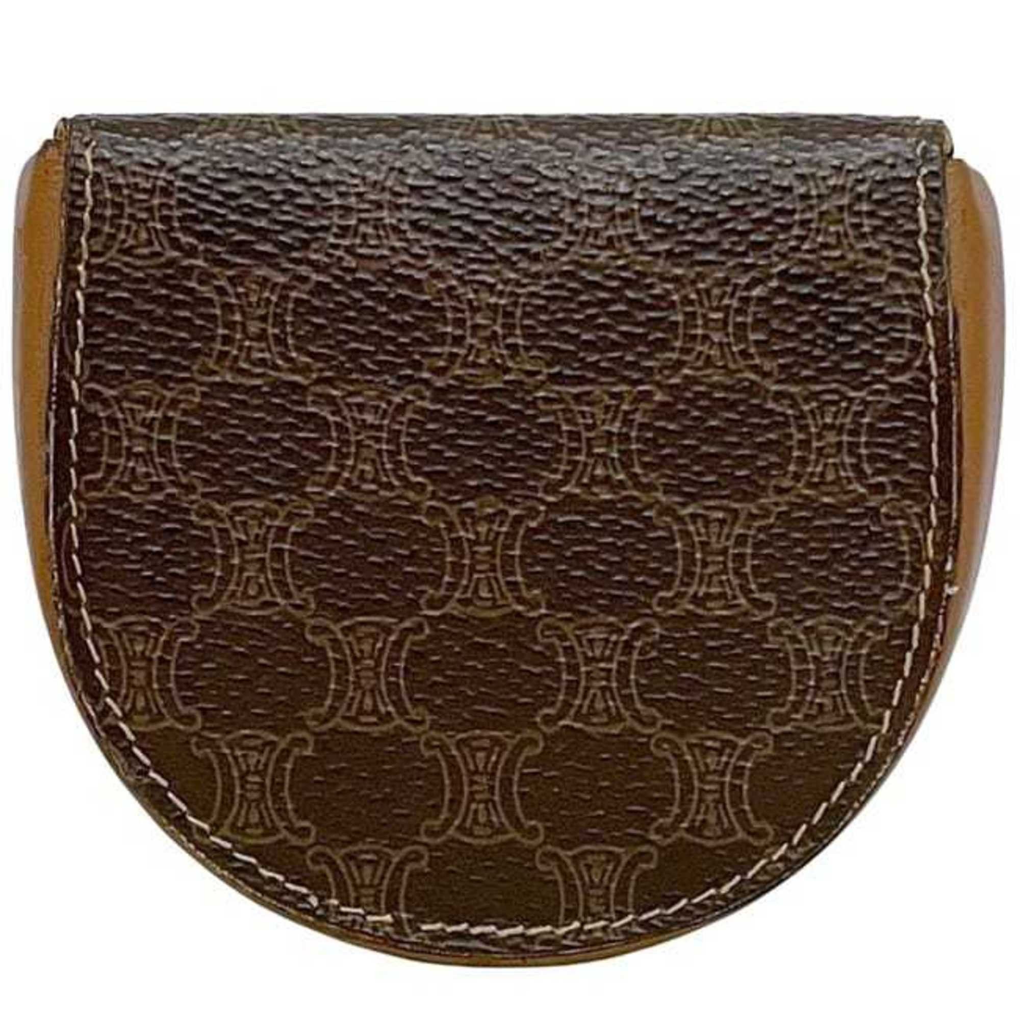 Celine Celine Coin Case ec-24439 Brown Macadam Purse PVC Leather JMB10 CELINE Flap Mini Wallet Compact Men's Women's Size ONE SIZE - 3 Thumbnail