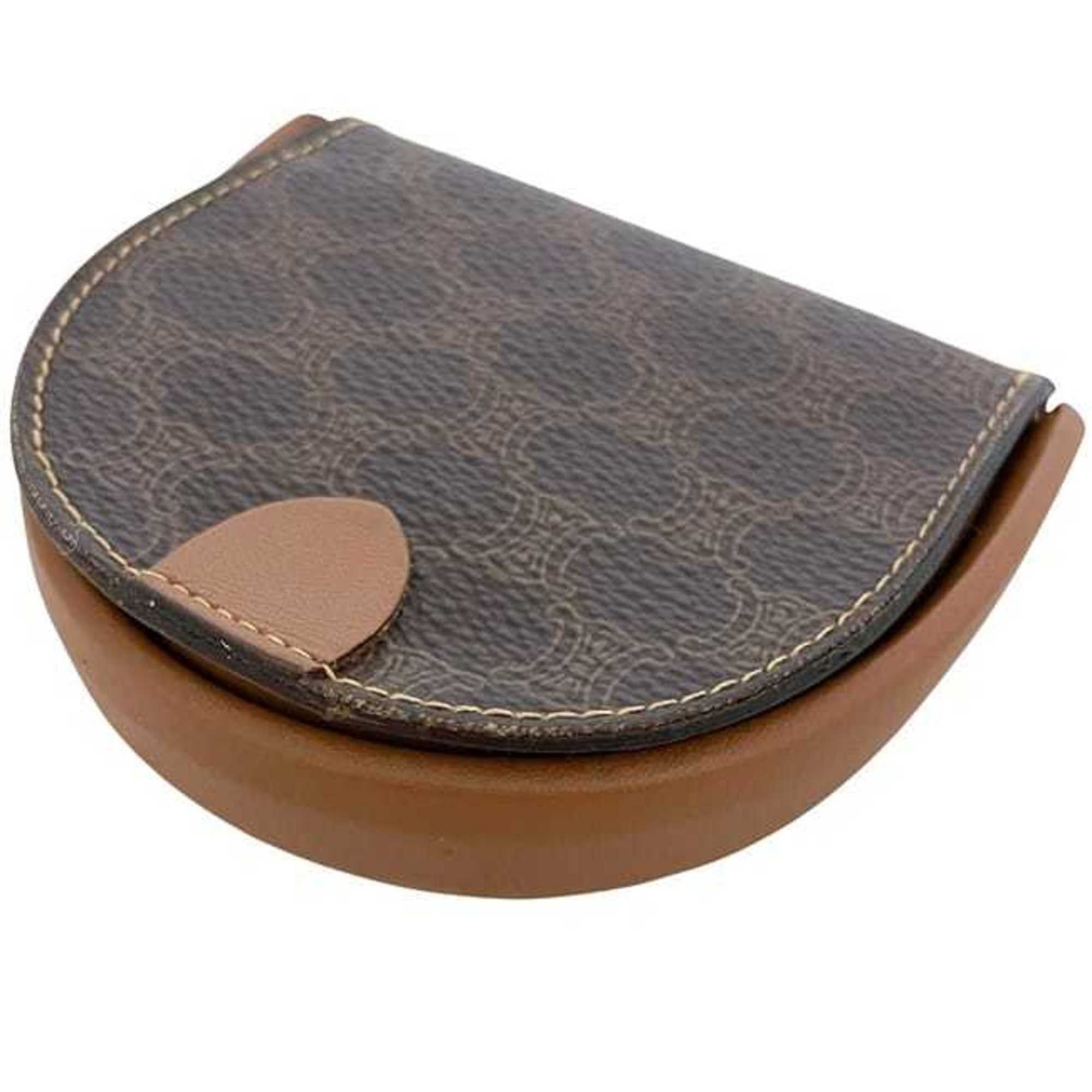 Celine Celine Coin Case ec-24439 Brown Macadam Purse PVC Leather JMB10 CELINE Flap Mini Wallet Compact Men's Women's Size ONE SIZE - 4 Thumbnail