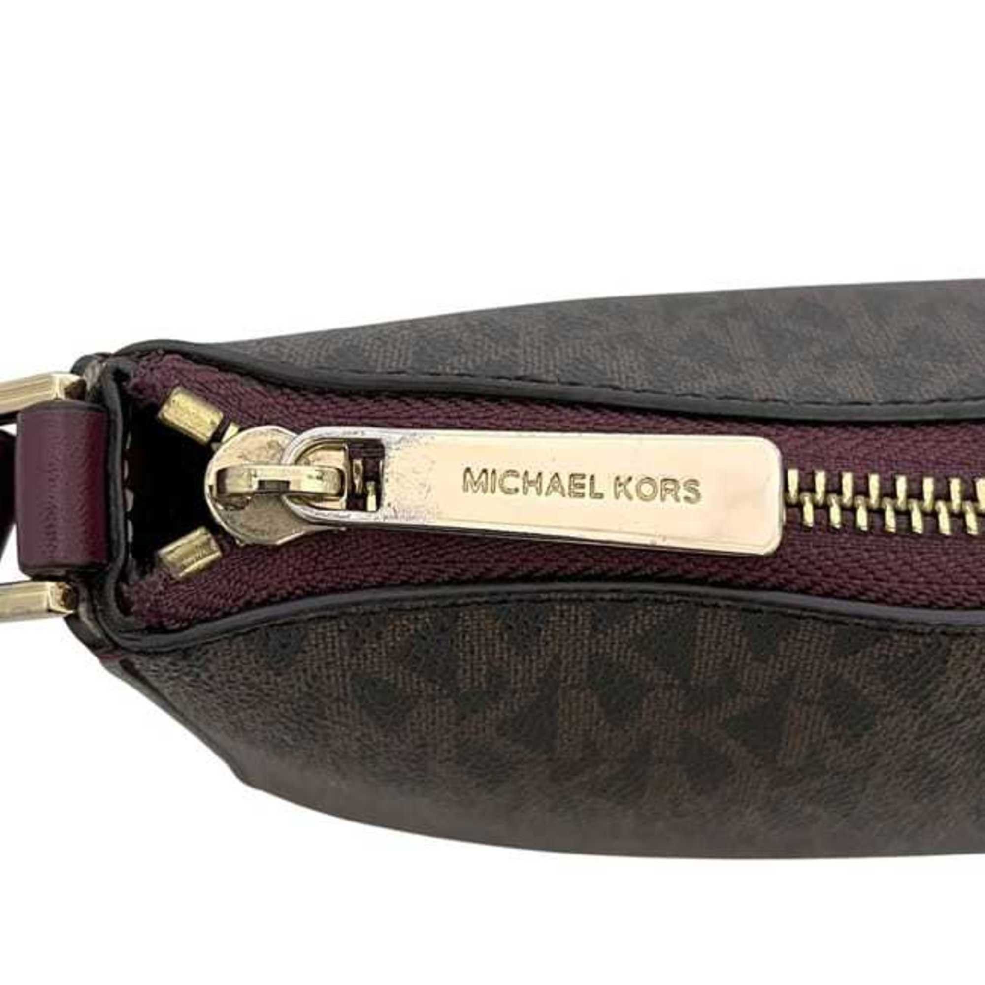 Michael Kors Michael Kors Jet Set Shoulder Bag f-24551 Brown/Bordeaux 35S1GTVC3B PVC Leather Crossbody Brown Women's ec-24551 Size ONE SIZE - 9 Thumbnail