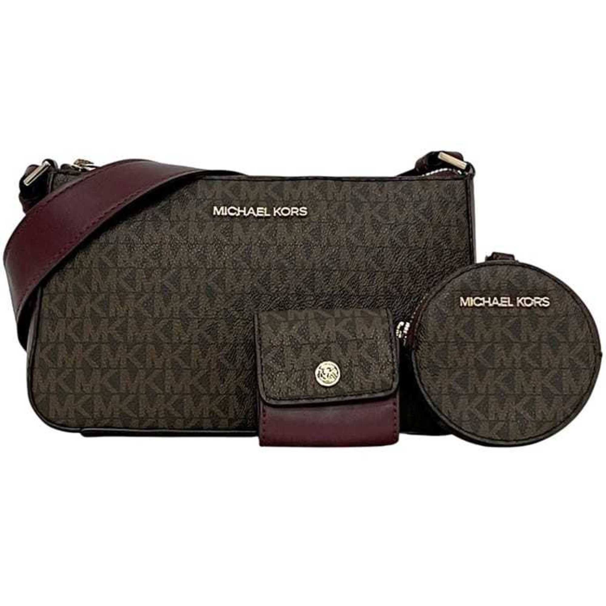 Michael Kors Michael Kors Jet Set Shoulder Bag f-24551 Brown/Bordeaux 35S1GTVC3B PVC Leather Crossbody Brown Women's ec-24551 Size ONE SIZE - 2 Thumbnail