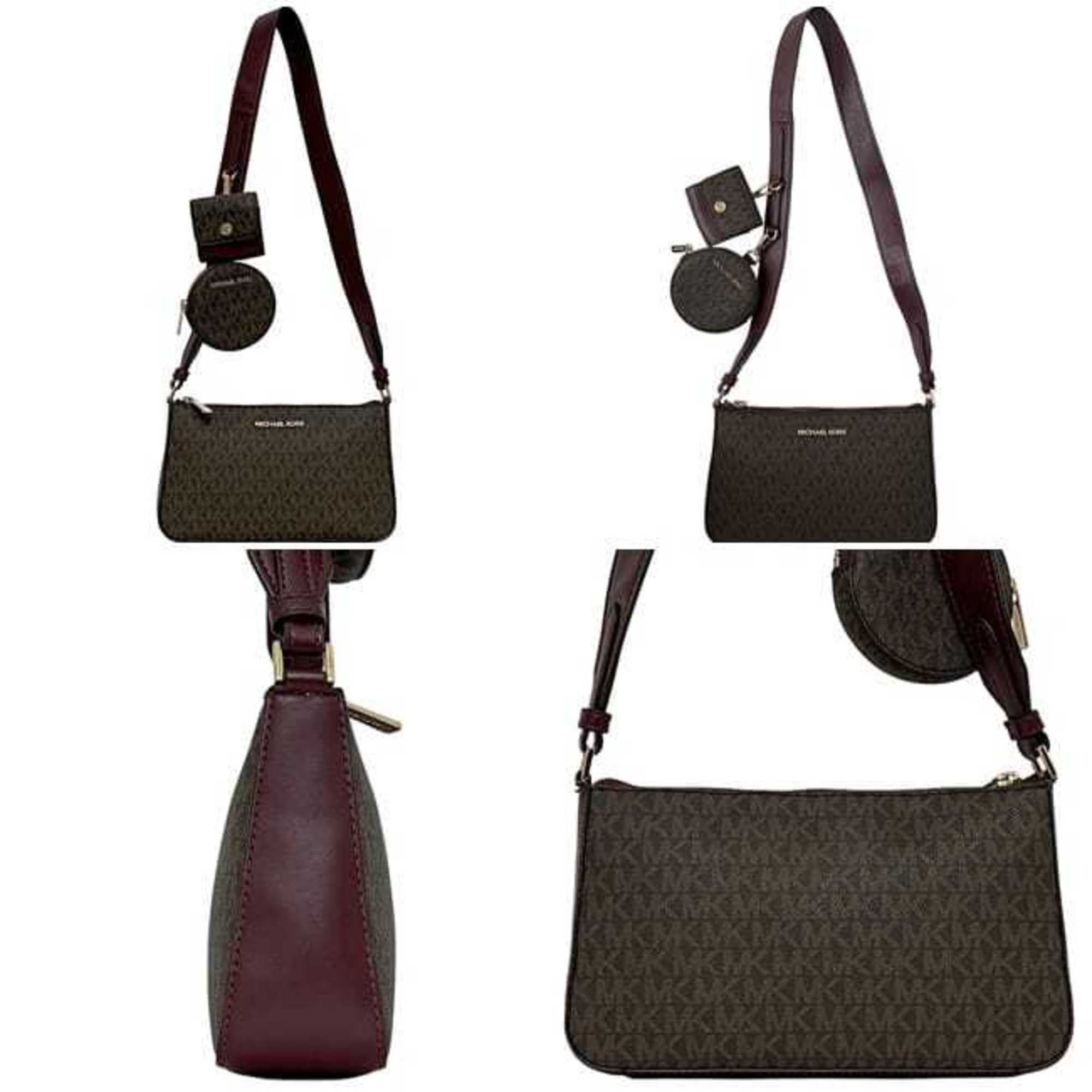 Michael Kors Michael Kors Jet Set Shoulder Bag f-24551 Brown/Bordeaux 35S1GTVC3B PVC Leather Crossbody Brown Women's ec-24551 Size ONE SIZE - 3 Thumbnail
