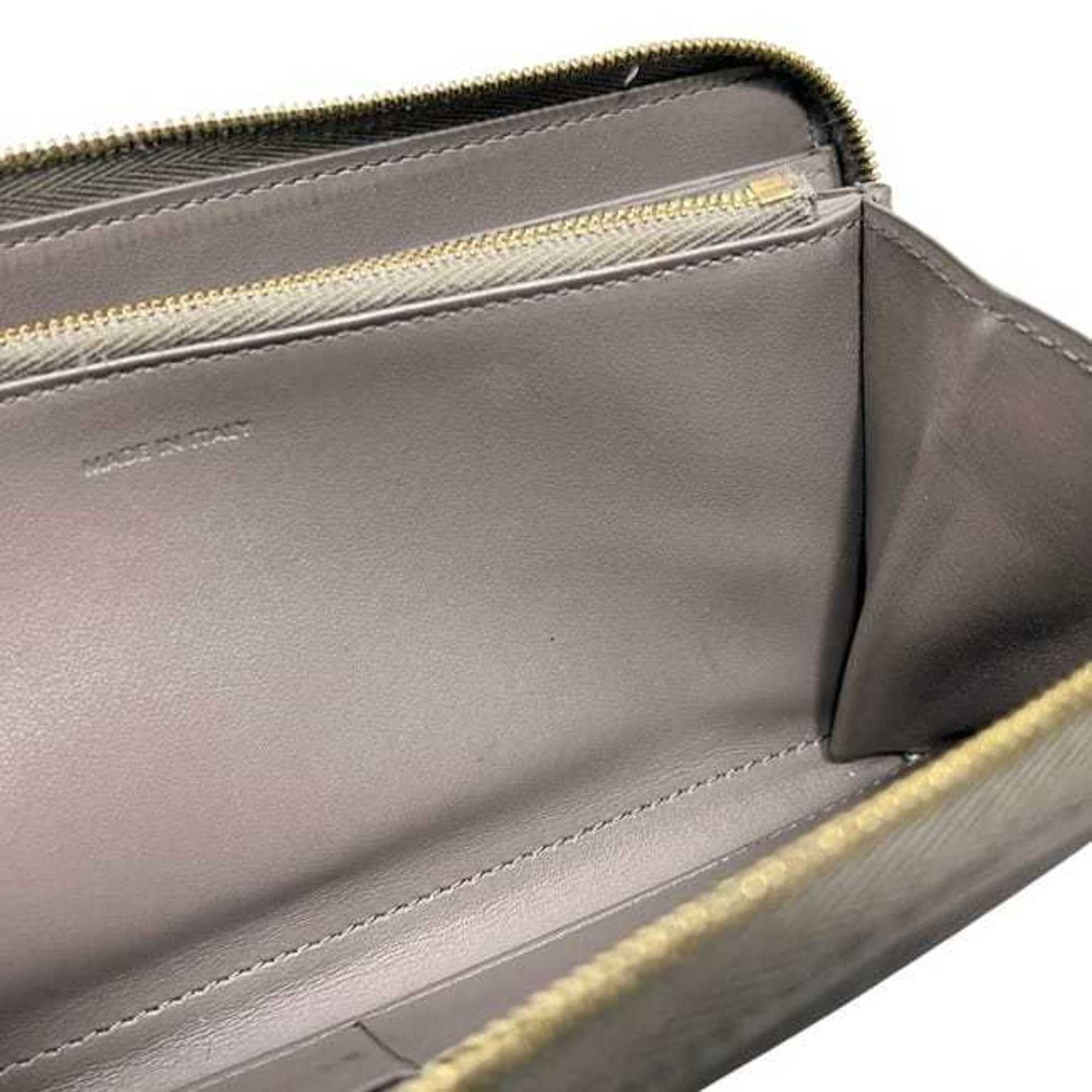Celine Celine Round Large Zip Wallet (ec-24472) Gray (10B553BEL.10BL) Leather (S-SD-3241) CELINE Grained Long for Men and Women Size ONE SIZE - 7 Thumbnail