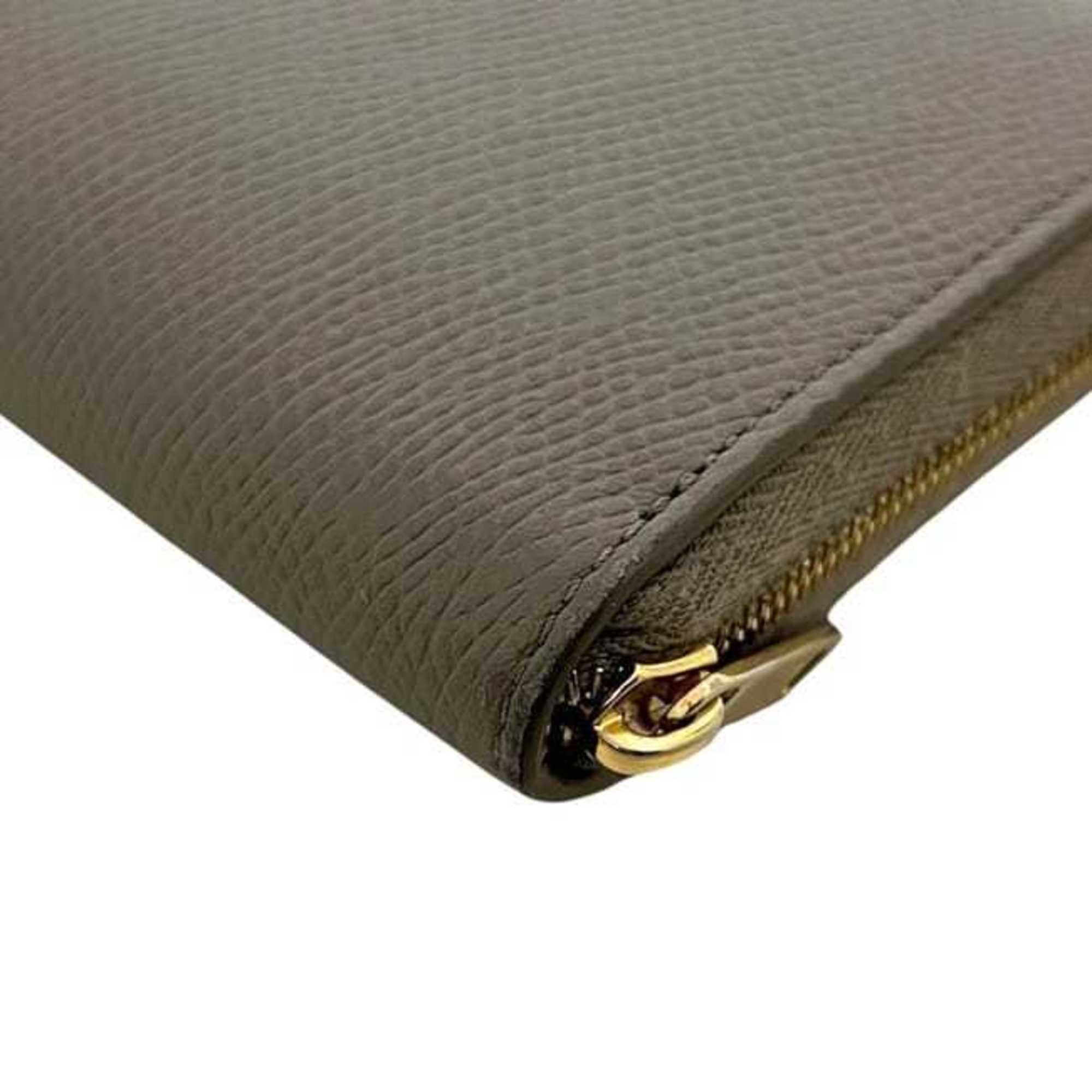 Celine Celine Round Large Zip Wallet (ec-24472) Gray (10B553BEL.10BL) Leather (S-SD-3241) CELINE Grained Long for Men and Women Size ONE SIZE - 11 Thumbnail