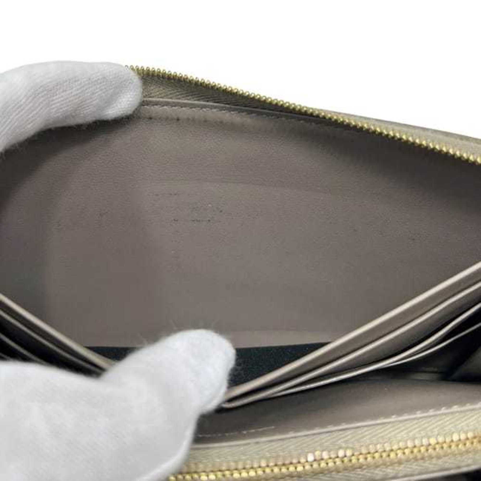 Celine Celine Round Large Zip Wallet (ec-24472) Gray (10B553BEL.10BL) Leather (S-SD-3241) CELINE Grained Long for Men and Women Size ONE SIZE - 8 Thumbnail