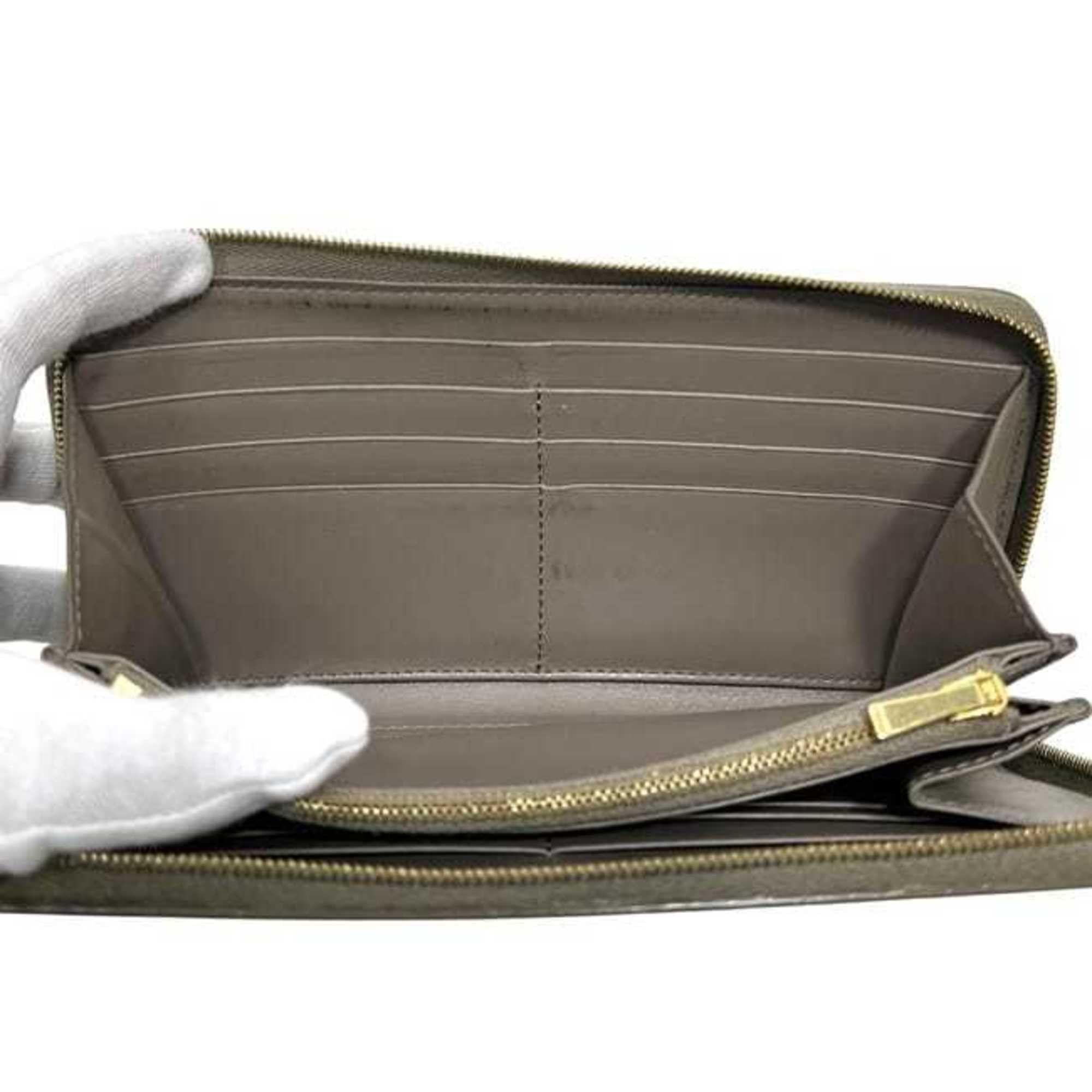 Celine Celine Round Large Zip Wallet (ec-24472) Gray (10B553BEL.10BL) Leather (S-SD-3241) CELINE Grained Long for Men and Women Size ONE SIZE - 5 Thumbnail
