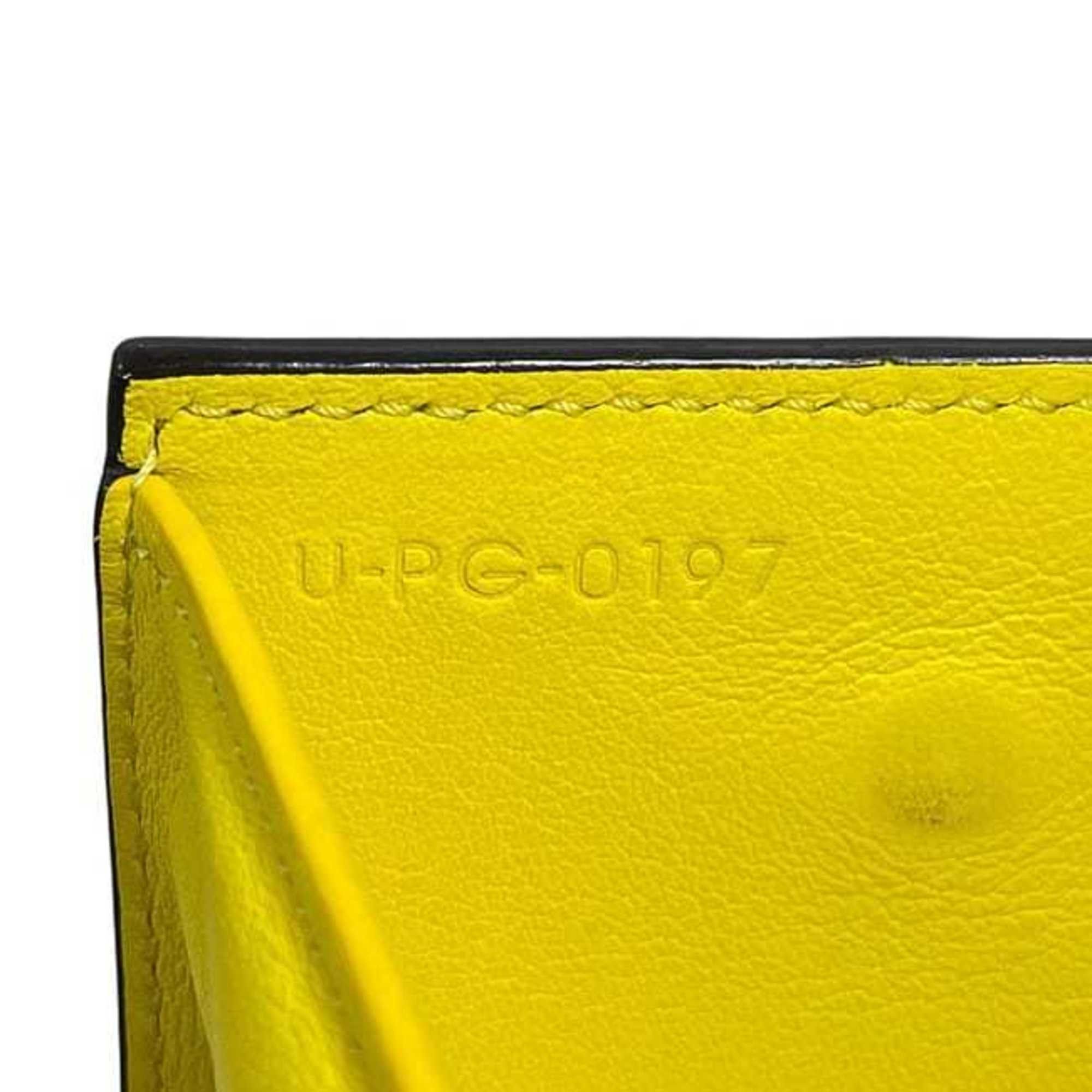Celine Celine Small Trifold Wallet ec-24531 Gray/Yellow 104903XFL.09SO Folding Leather U-PG-0197 CELINE Compact Mini Gray Women's/Men's Size ONE SIZE - 8 Thumbnail