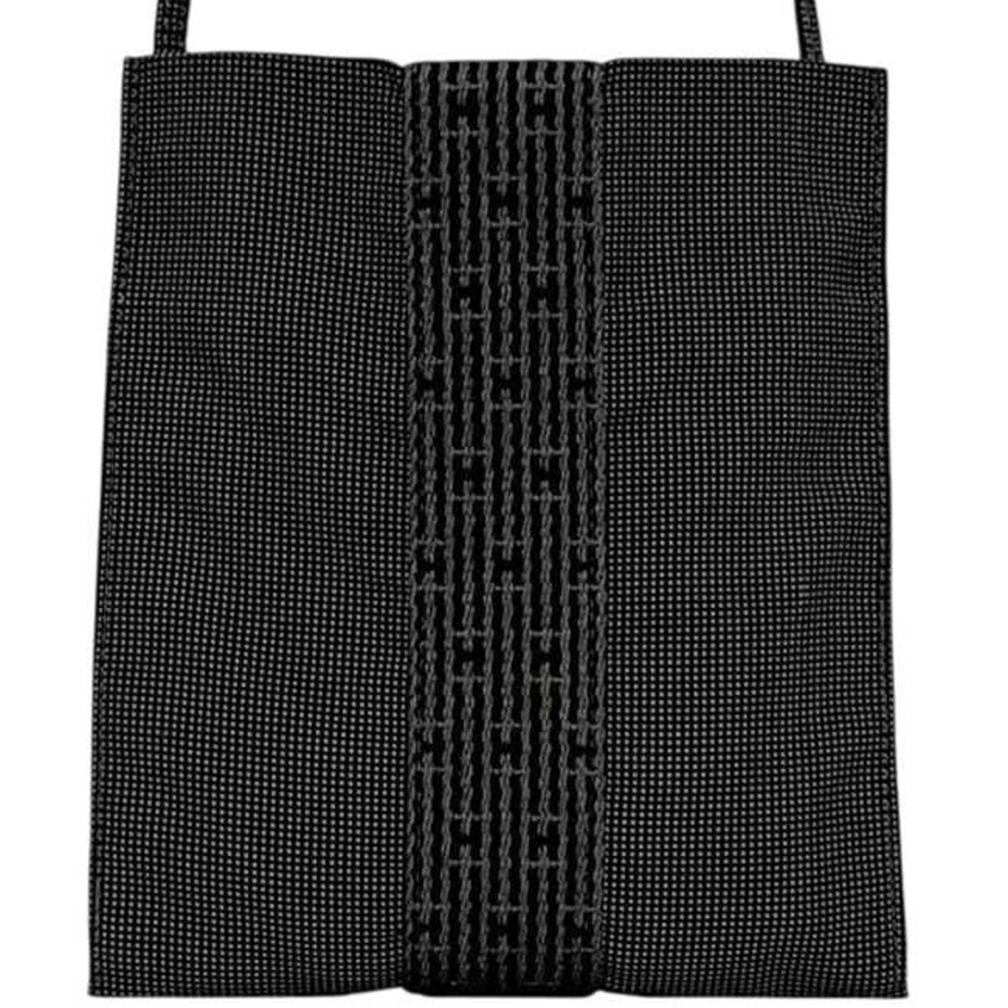 Hermes Hermès Air Pochette Shoulder Bag ec-24507 Gray Line Canvas HERMES Crossbody for Men and Women Size ONE SIZE - 4 Thumbnail
