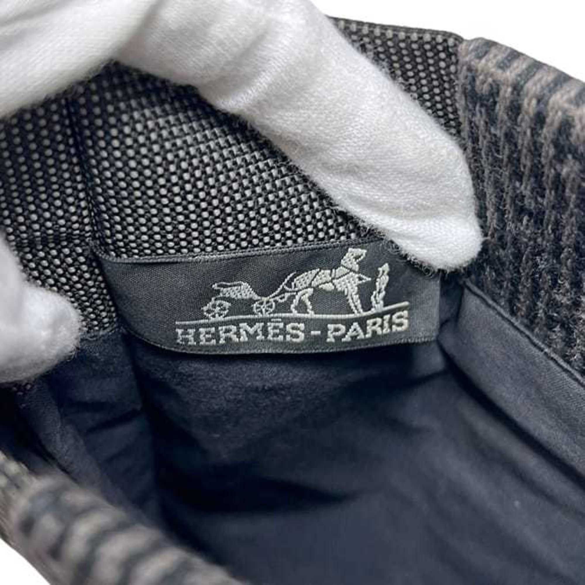 Hermes Hermès Air Pochette Shoulder Bag ec-24507 Gray Line Canvas HERMES Crossbody for Men and Women Size ONE SIZE - 10 Thumbnail