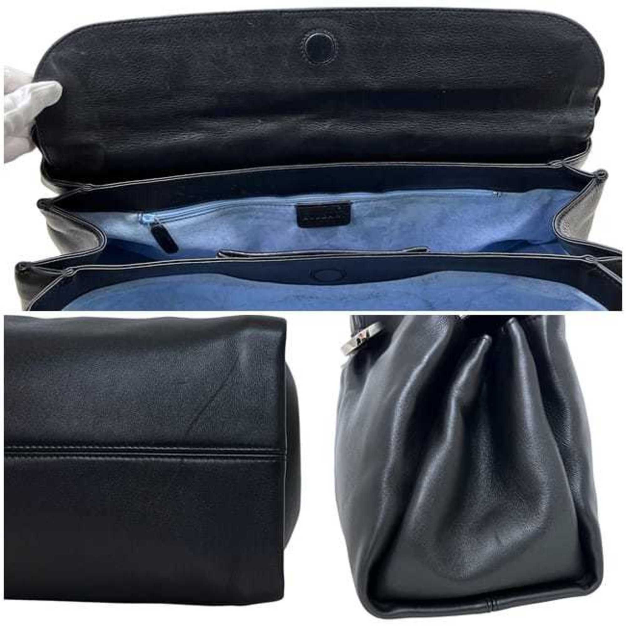 Bvlgari Bvlgari Twist Tote Bag f-24514 Black SAP CODE 23780 Leather BVLGARI Metal Fittings Soft Size ONE SIZE - 6 Thumbnail